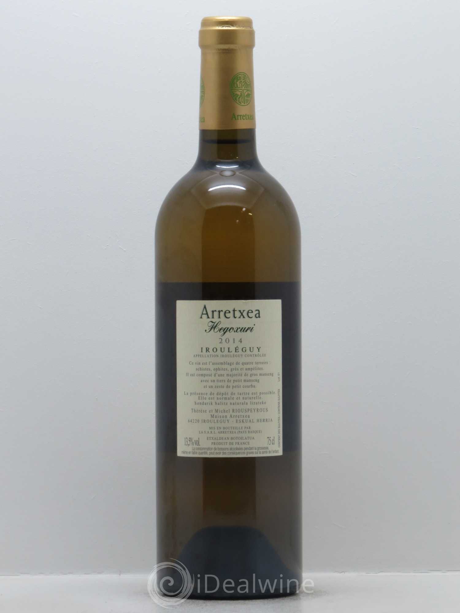 Irouléguy Hegoxuri Arretxea (Domaine) 2014 - Posten von 1 Flasche - 1