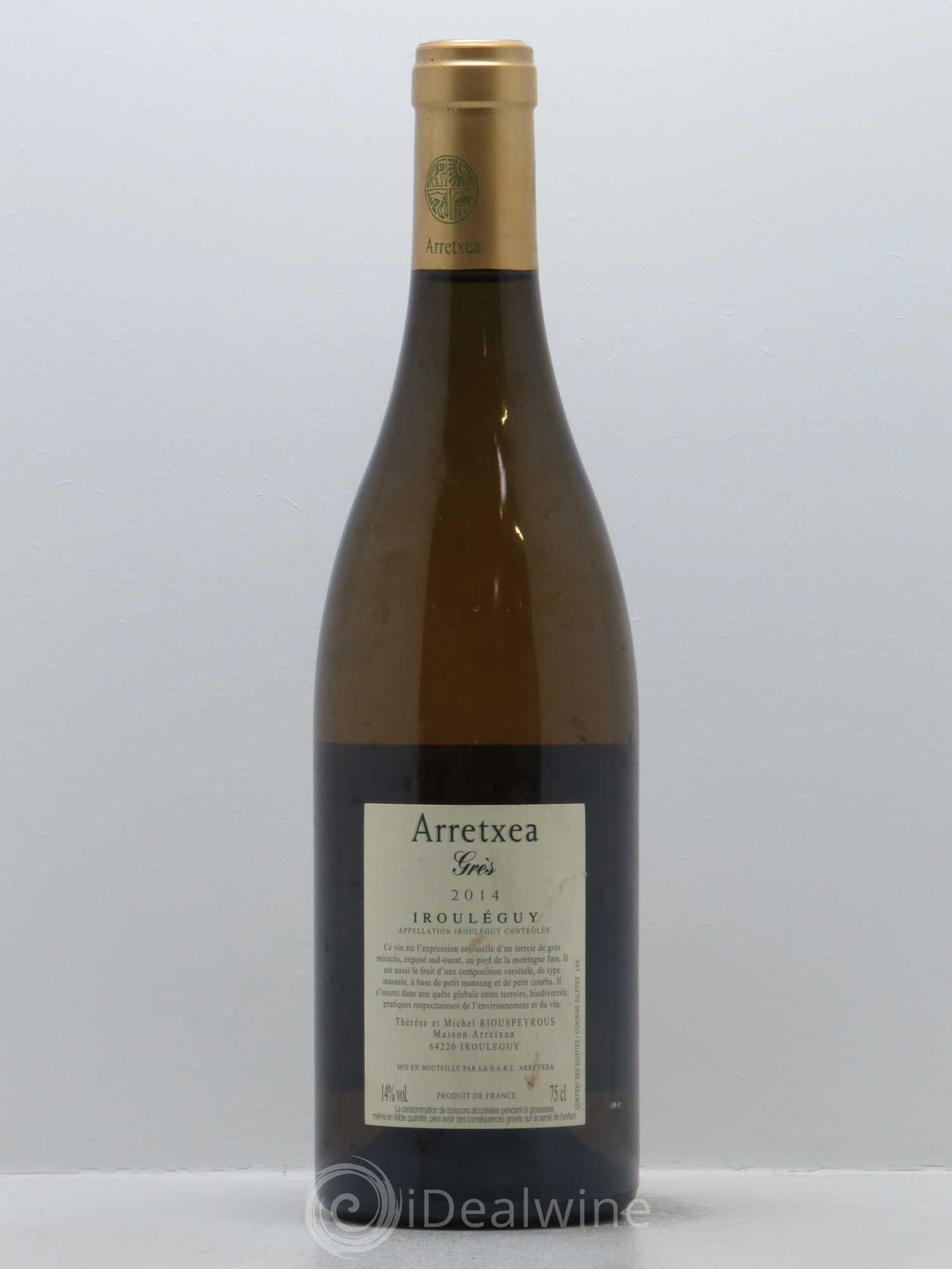 Irouléguy Terroir Grès Arretxea (Domaine) 2014 - Lot de 1 bouteille - 1