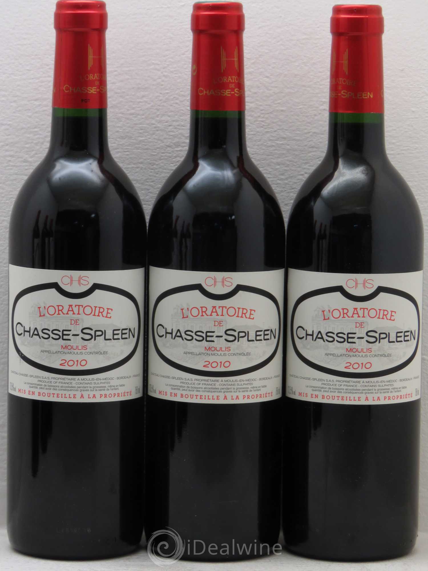Oratoire de Chasse Spleen Second Vin 2010 - Lot de 6 bouteilles - 1