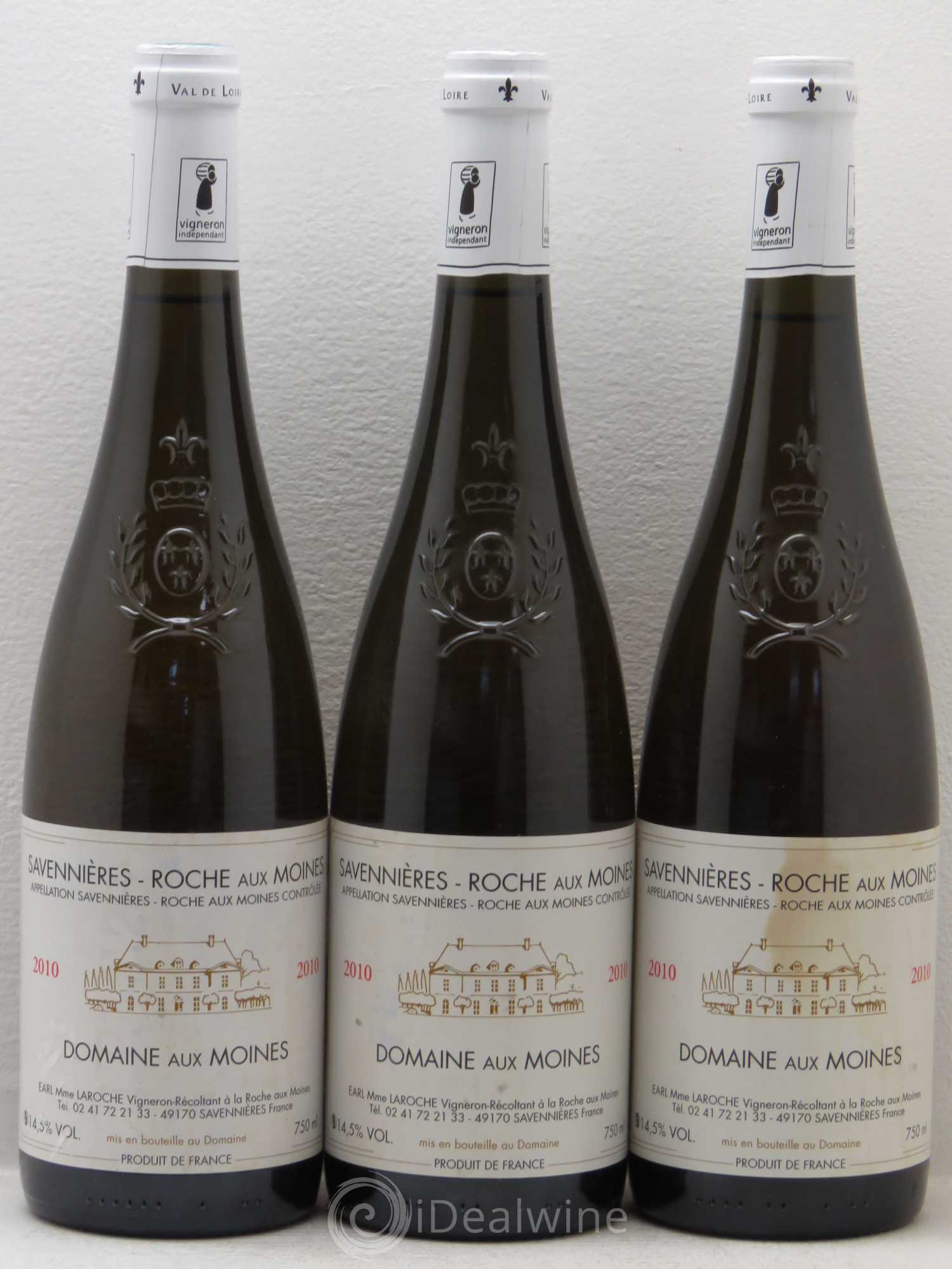 Savennières Roche aux Moines Domaine Aux Moines 2010 - Lot de 3 bouteilles - 0