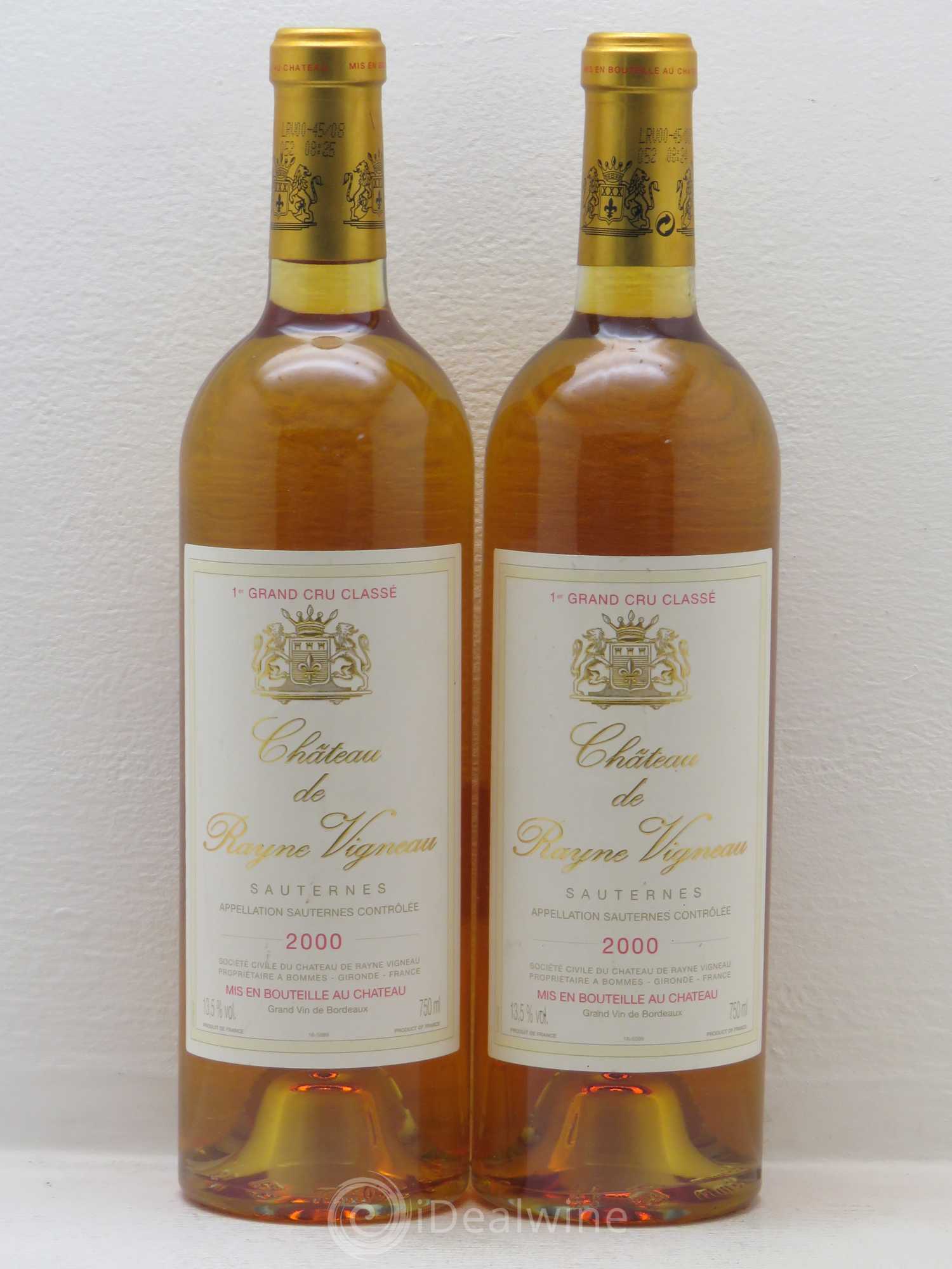 Château de Rayne Vigneau 1er Grand Cru Classé 2000 - Lotto di 4 bottiglie - 2