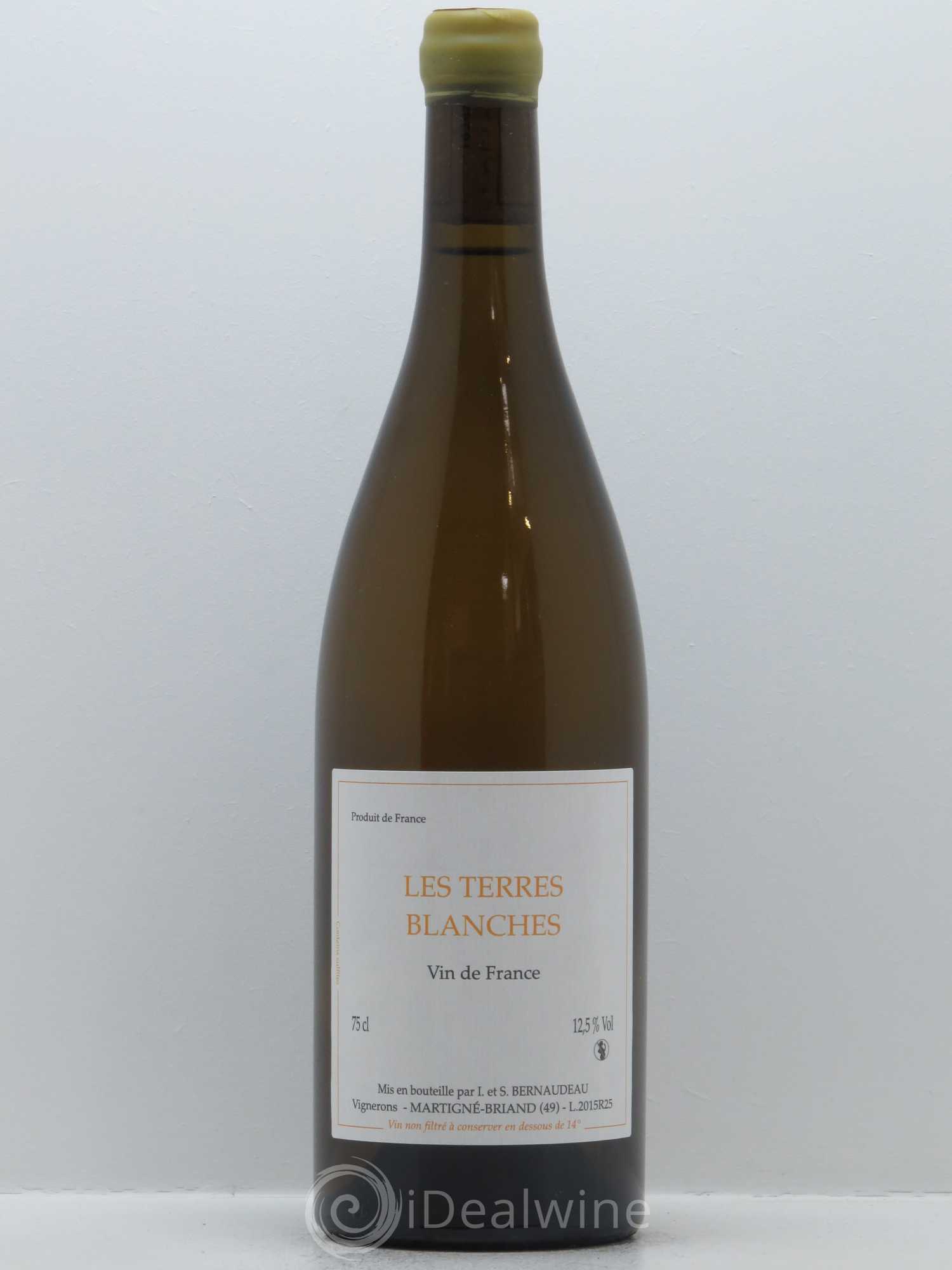 Vin de France Les Terres Blanches Stéphane Bernaudeau 2015 - Lot de 1 bouteille - 0