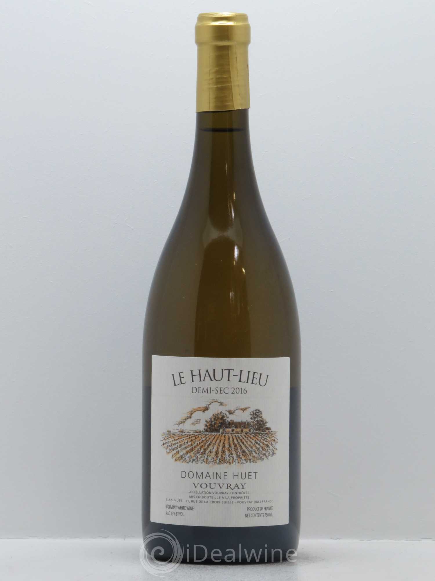 Vouvray Le Haut-Lieu Demi-Sec Domaine Huet 2016 - Lot de 1 bouteille - 0