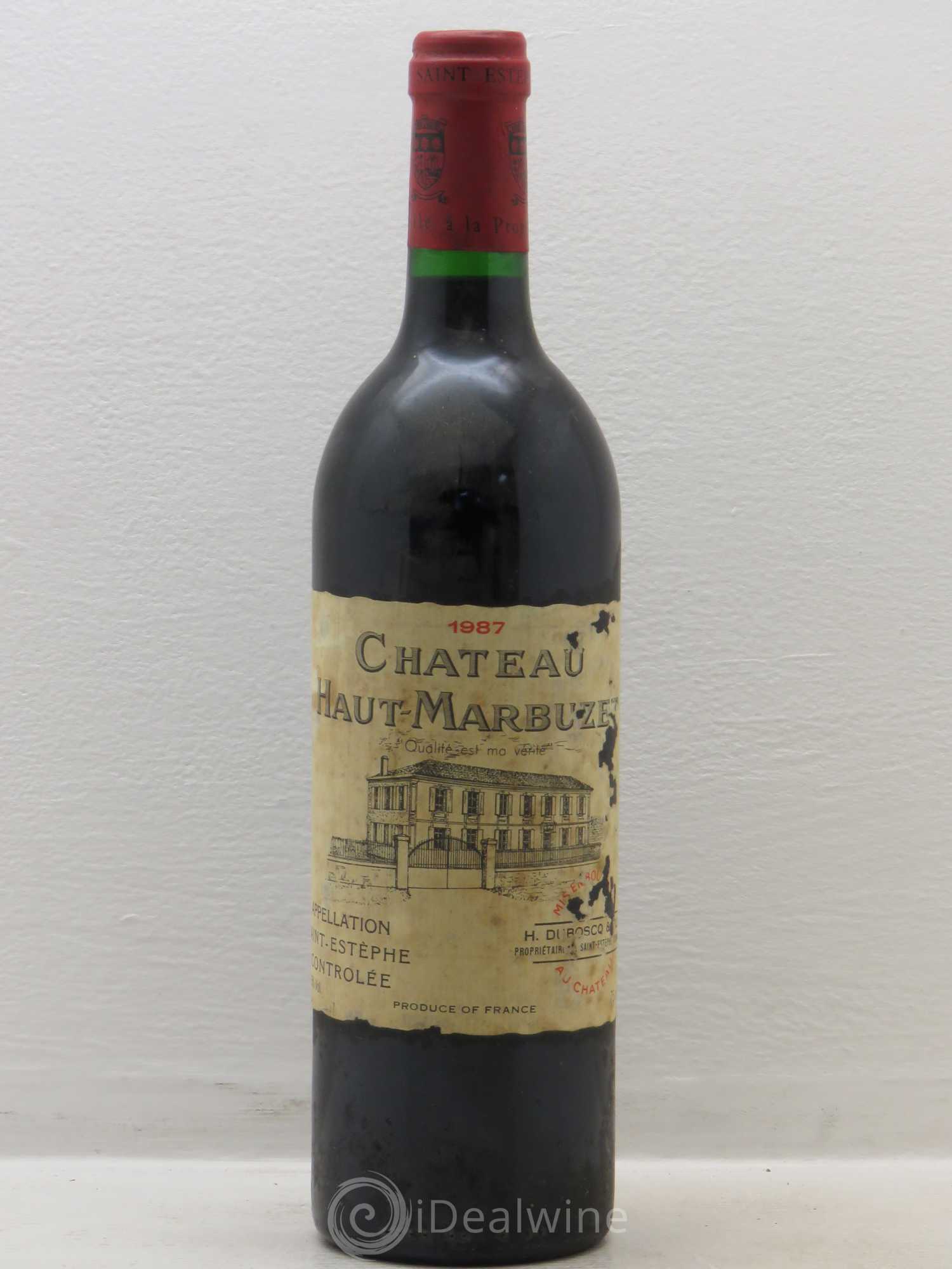 Château Haut Marbuzet 1987 - Lot de 1 bouteille - 0