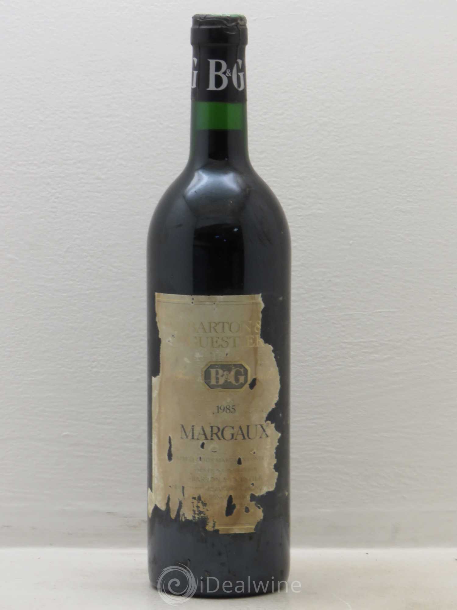 Bordeaux Margaux Barton Et Guestier 1985 - Posten von 1 Flasche - 0