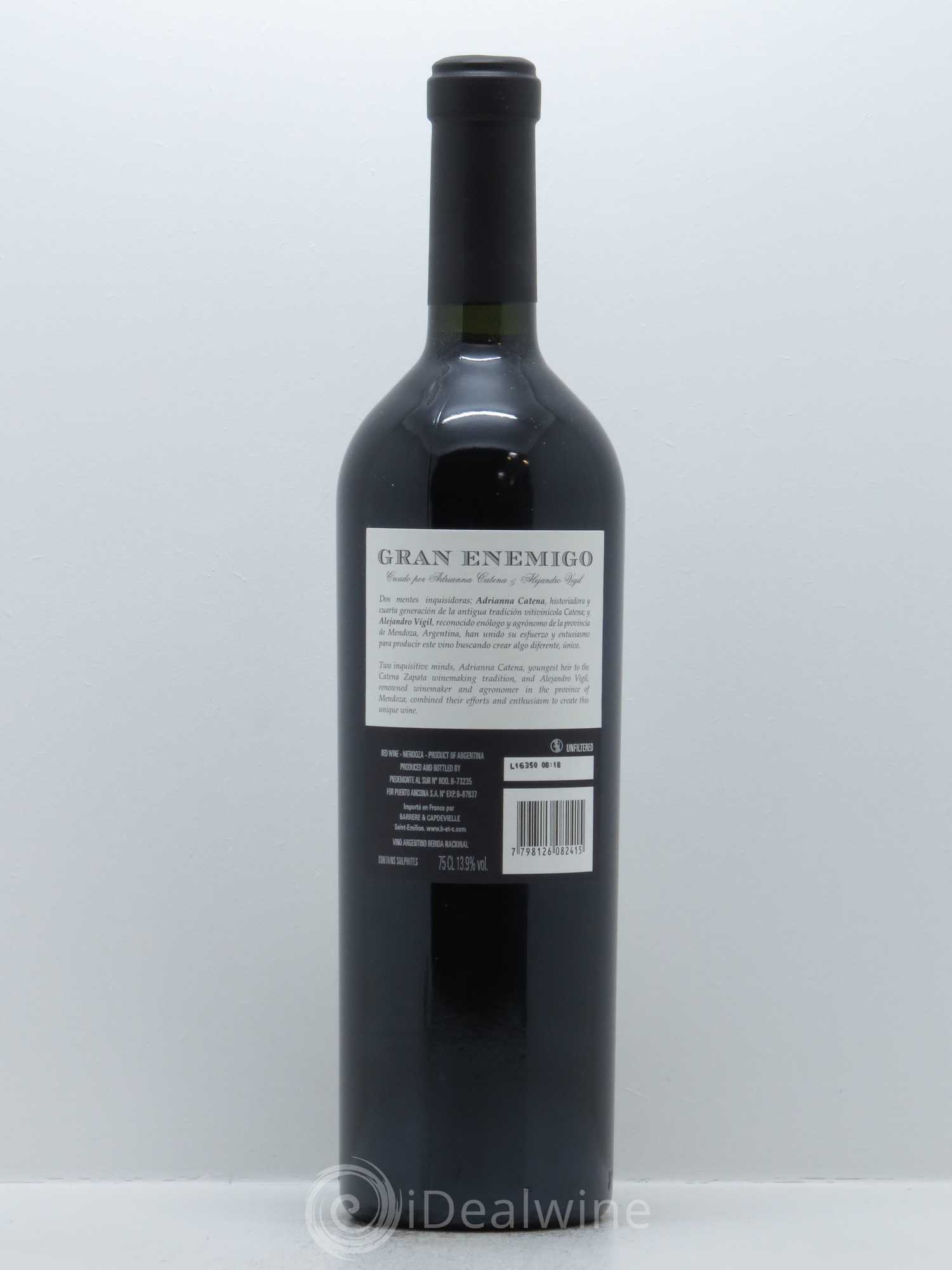 Mendoza Gran Enemigo El Enemigo 2011 - Lot de 1 bouteille - 1