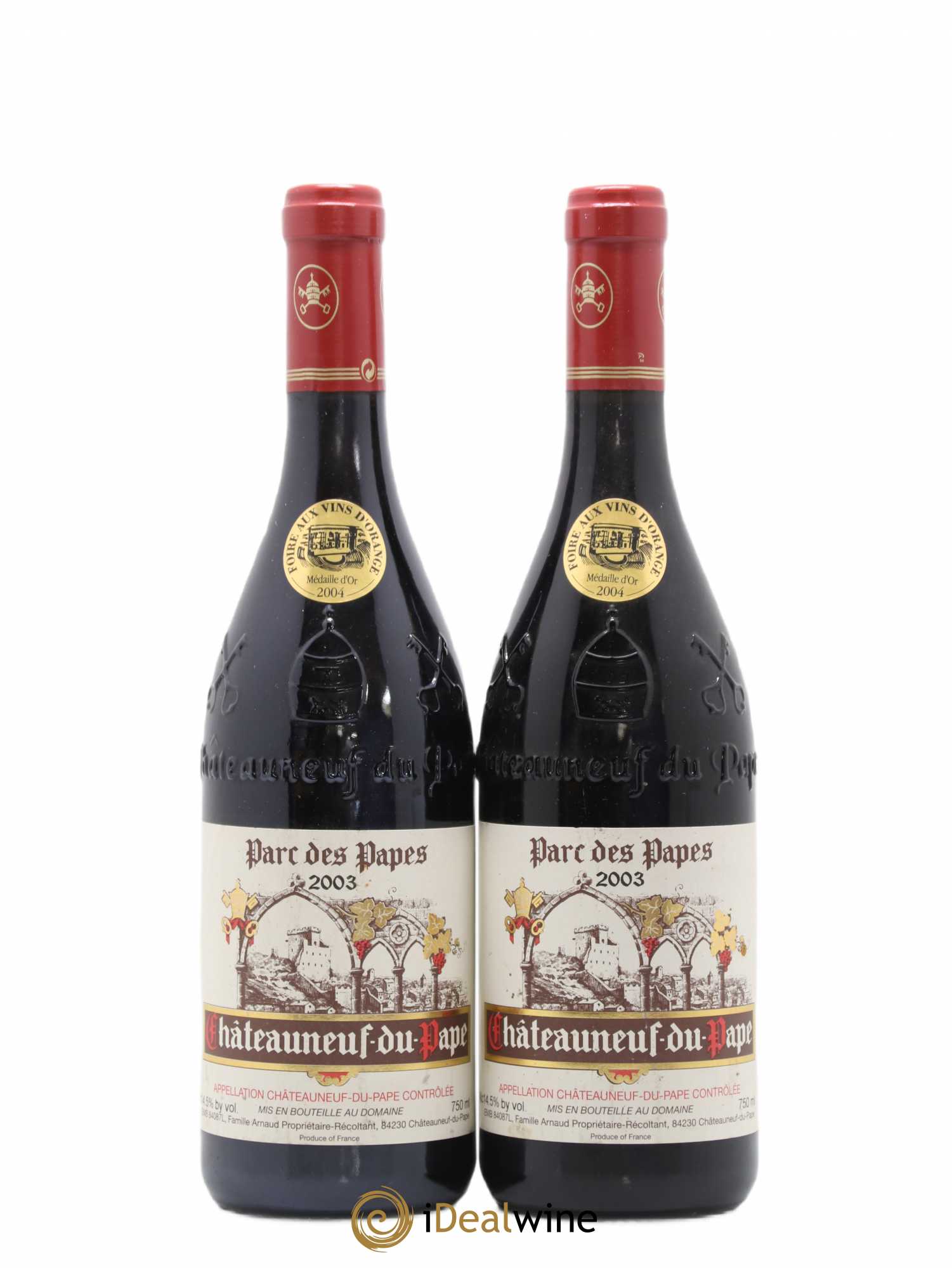Châteauneuf-du-Pape Parc des Papes Famille Arnaud 2003 - Posten von 2 Flaschen - 0