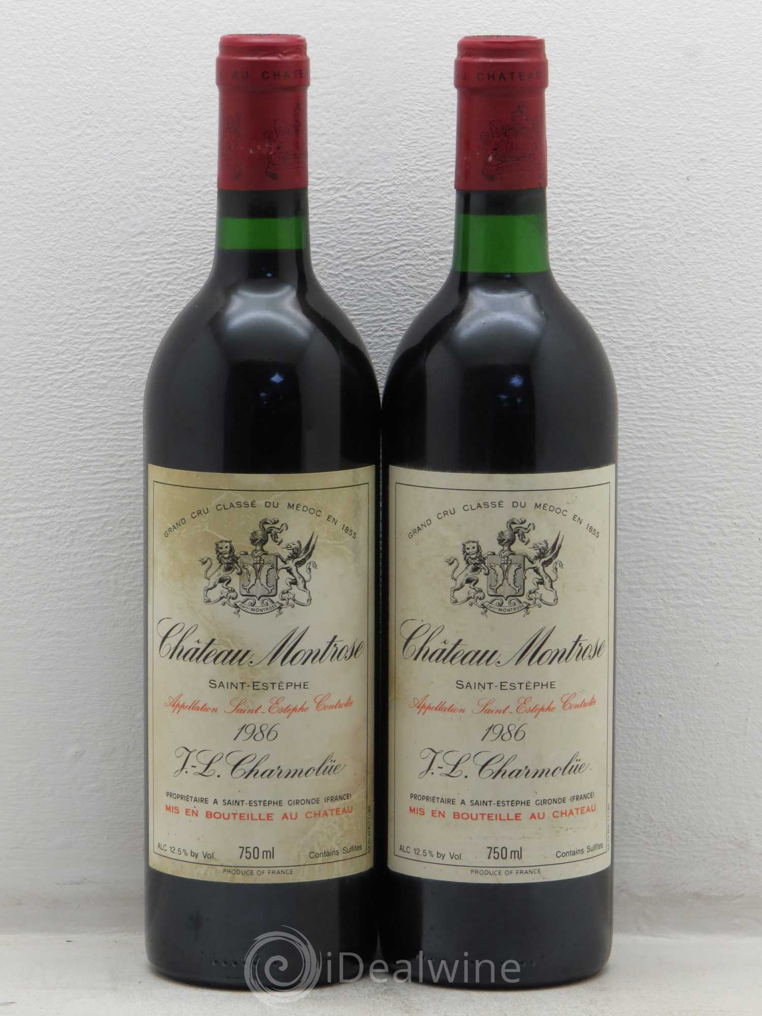 Château Montrose 2ème Grand Cru Classé 1986 - Lot de 2 bouteilles - 0
