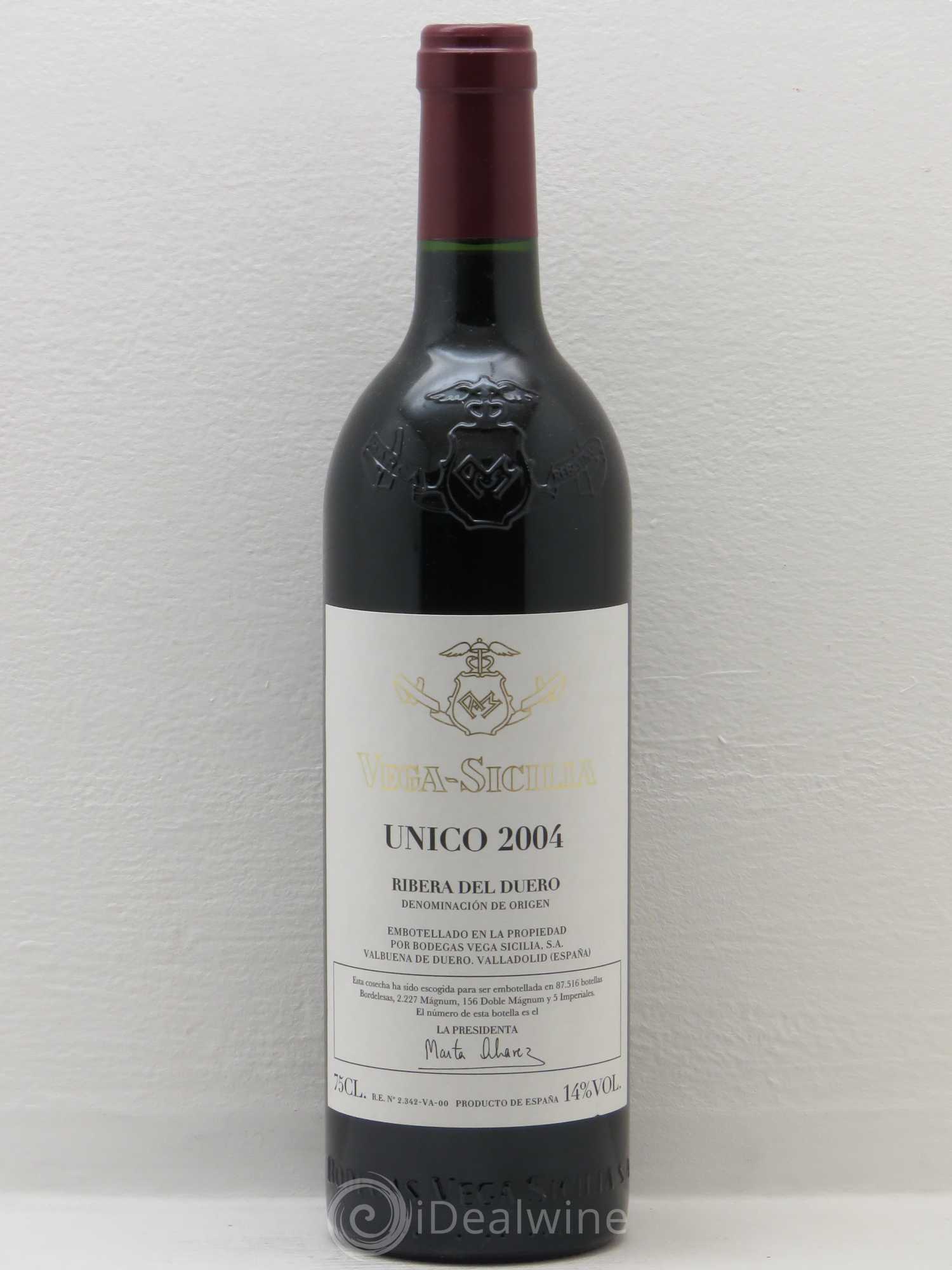 Ribera Del Duero DO Vega Sicilia Unico Famille Alvarez 2004 - Lot de 1 bouteille - 0