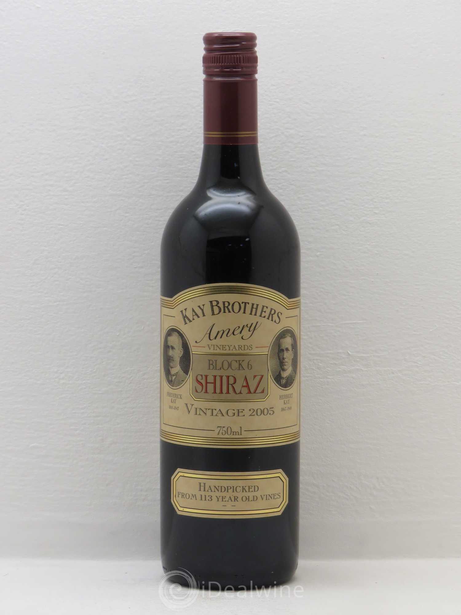 Australie Kay Brothers Block 6 Shiraz McLaren Vale Vielles Vignes de 113 ans 2005 - Posten von 1 Flasche - 0