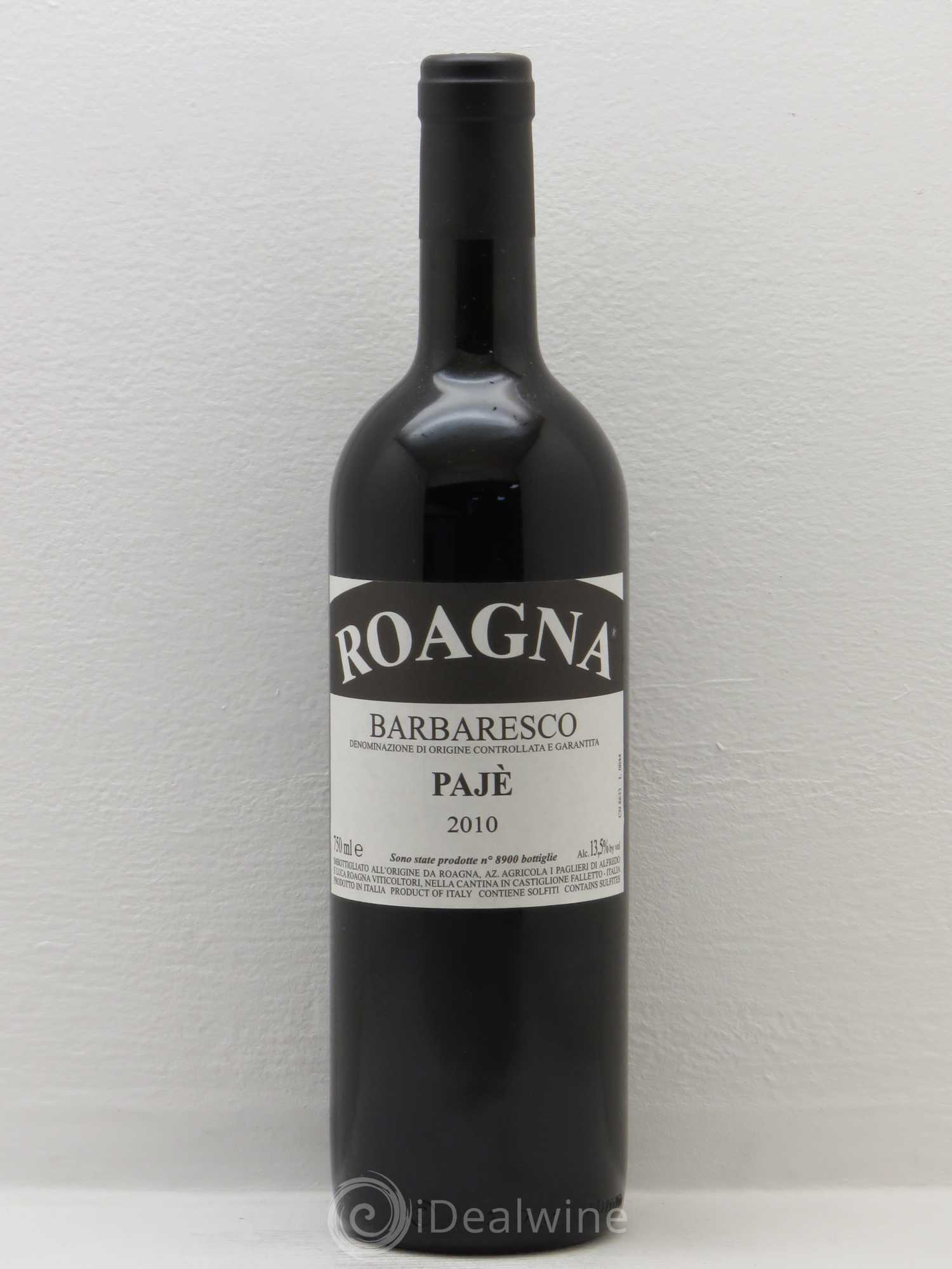 Barbaresco DOCG Pajè Roagna 2010 - Lot de 1 bouteille - 0