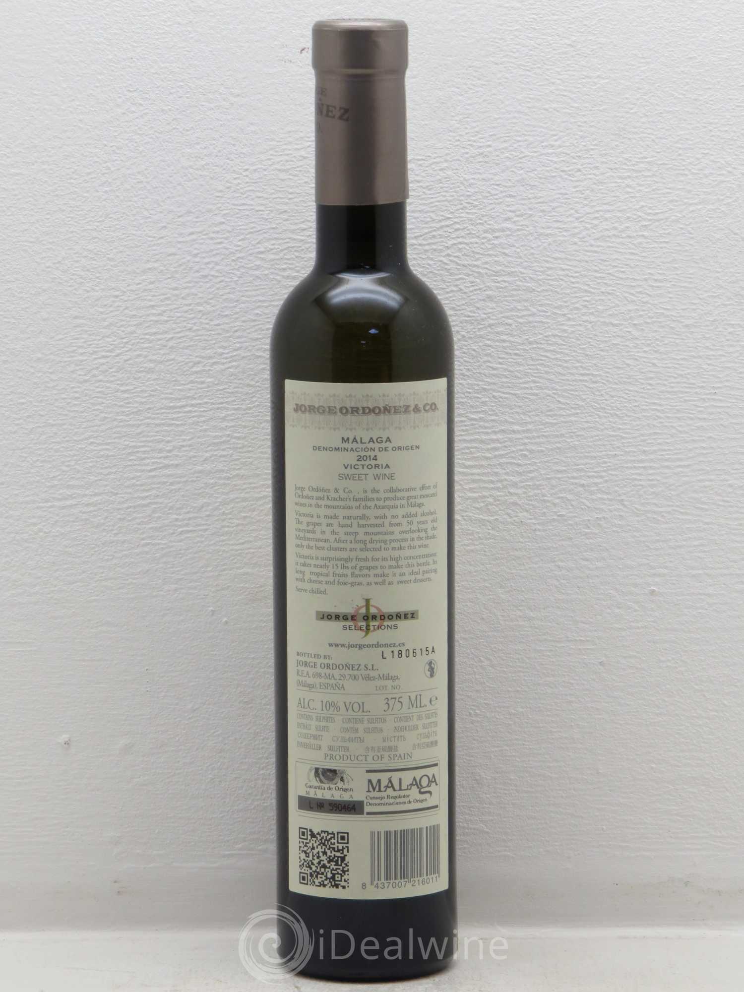 Espagne Malaga DO n°2 Victoria Jorge Ordonez (sans prix de réserve) 2014 - Posten von 1 Demi-Flasche - 1