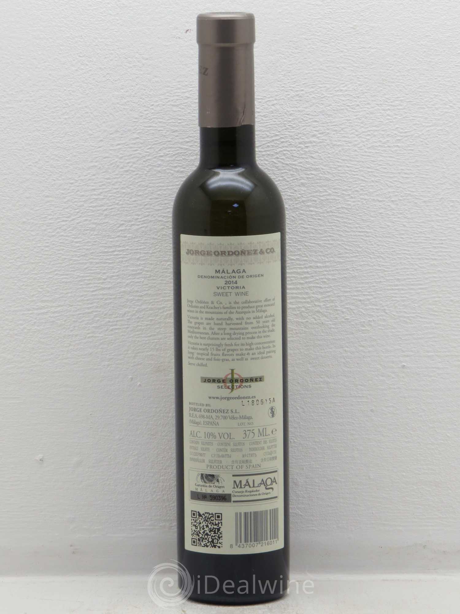 Espagne Malaga DO n°2 Victoria Jorge Ordonez (sans prix de réserve) 2014 - Posten von 1 Demi-Flasche - 1