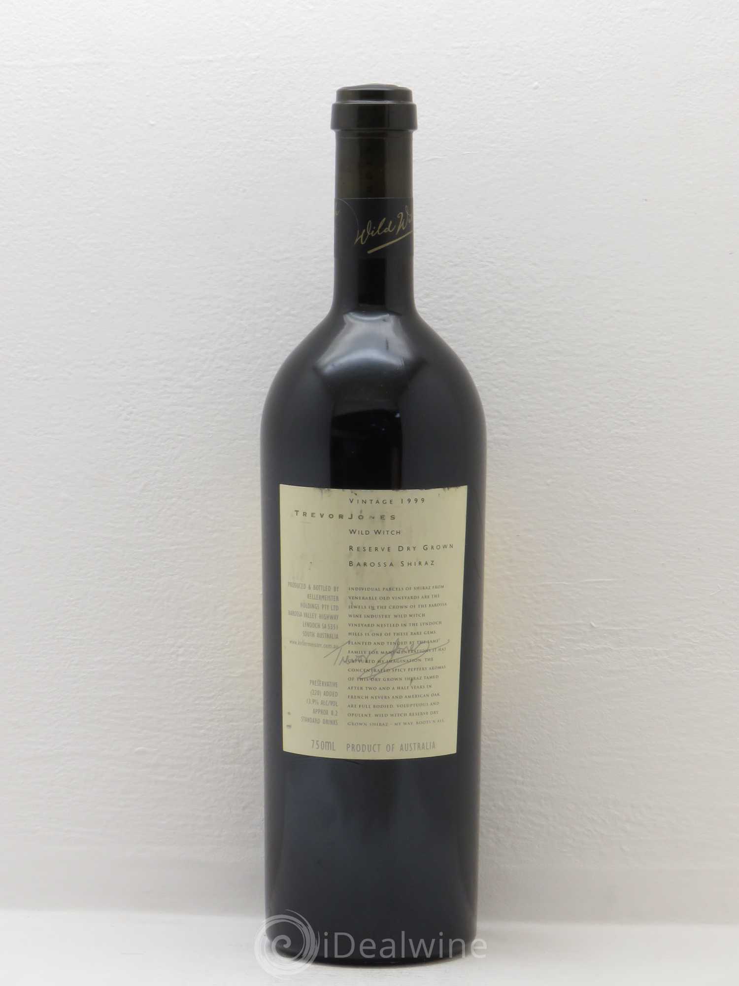 Australie Trevor Jones Wild Witch Reserve dry grown Barossa valley 1999 - Posten von 1 Flasche - 1