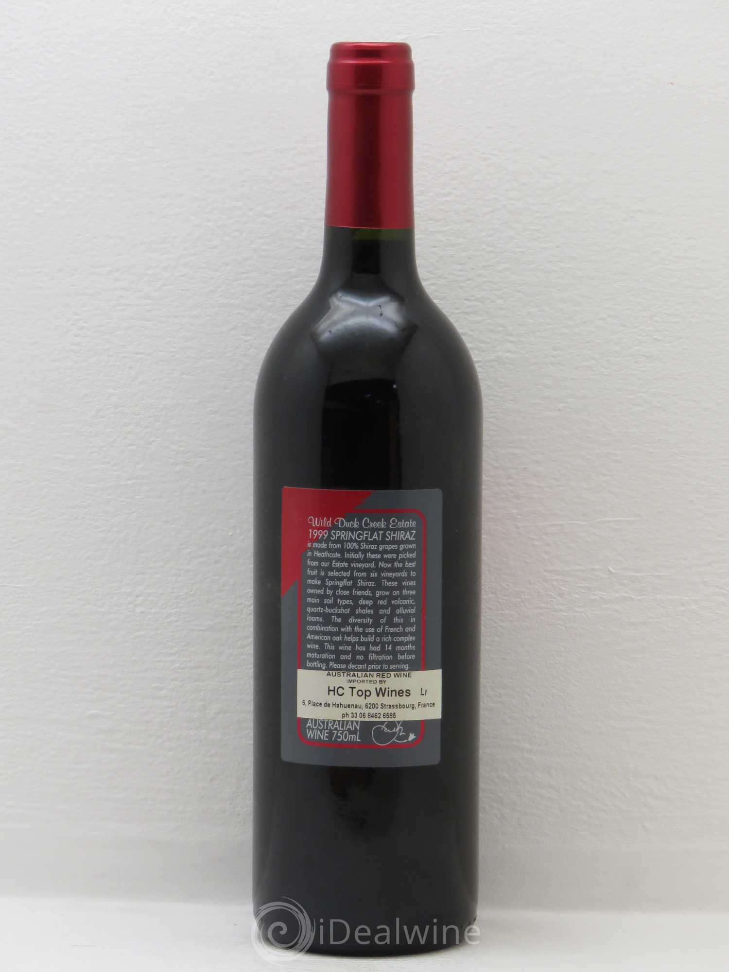 Australie Wild Duck Creek Springflat Shiraz 1999 - Posten von 1 Flasche - 1