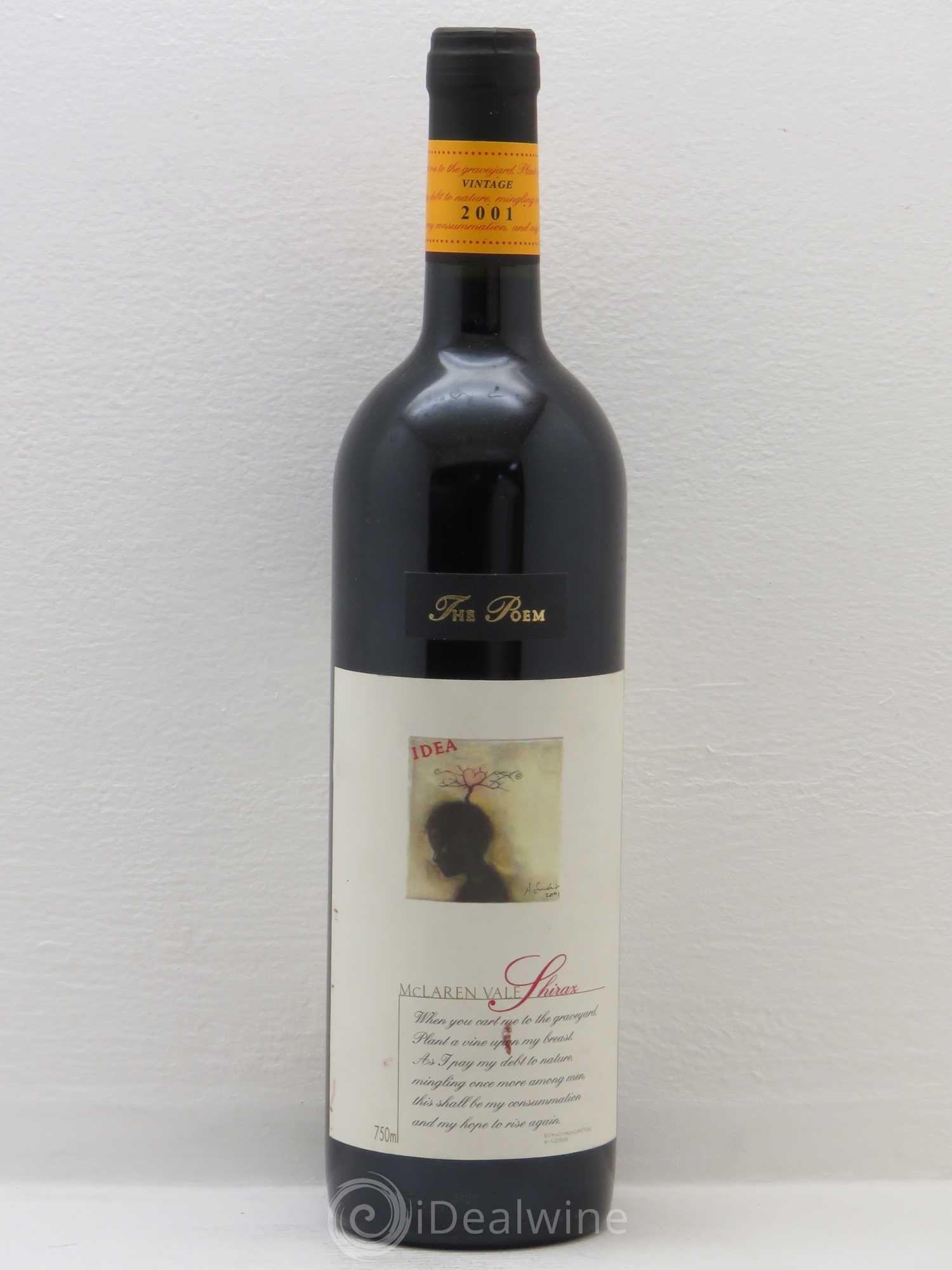 Australie The Poem Shiraz McLaren Vale 2001 - Posten von 1 Flasche - 0