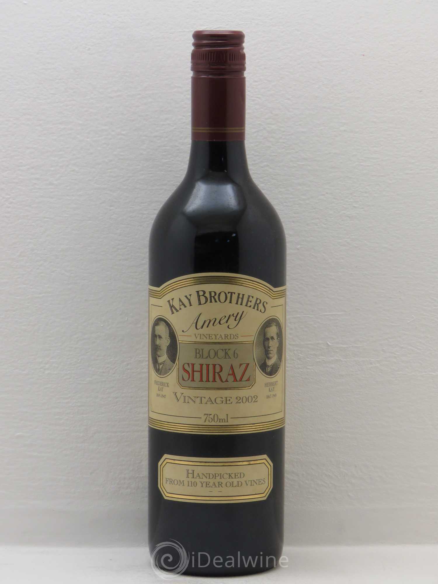 Australie Kay Brothers Block 6 Shiraz McLaren Vale Vieilles Vignes de 110 ans 2002 - Posten von 1 Flasche - 0