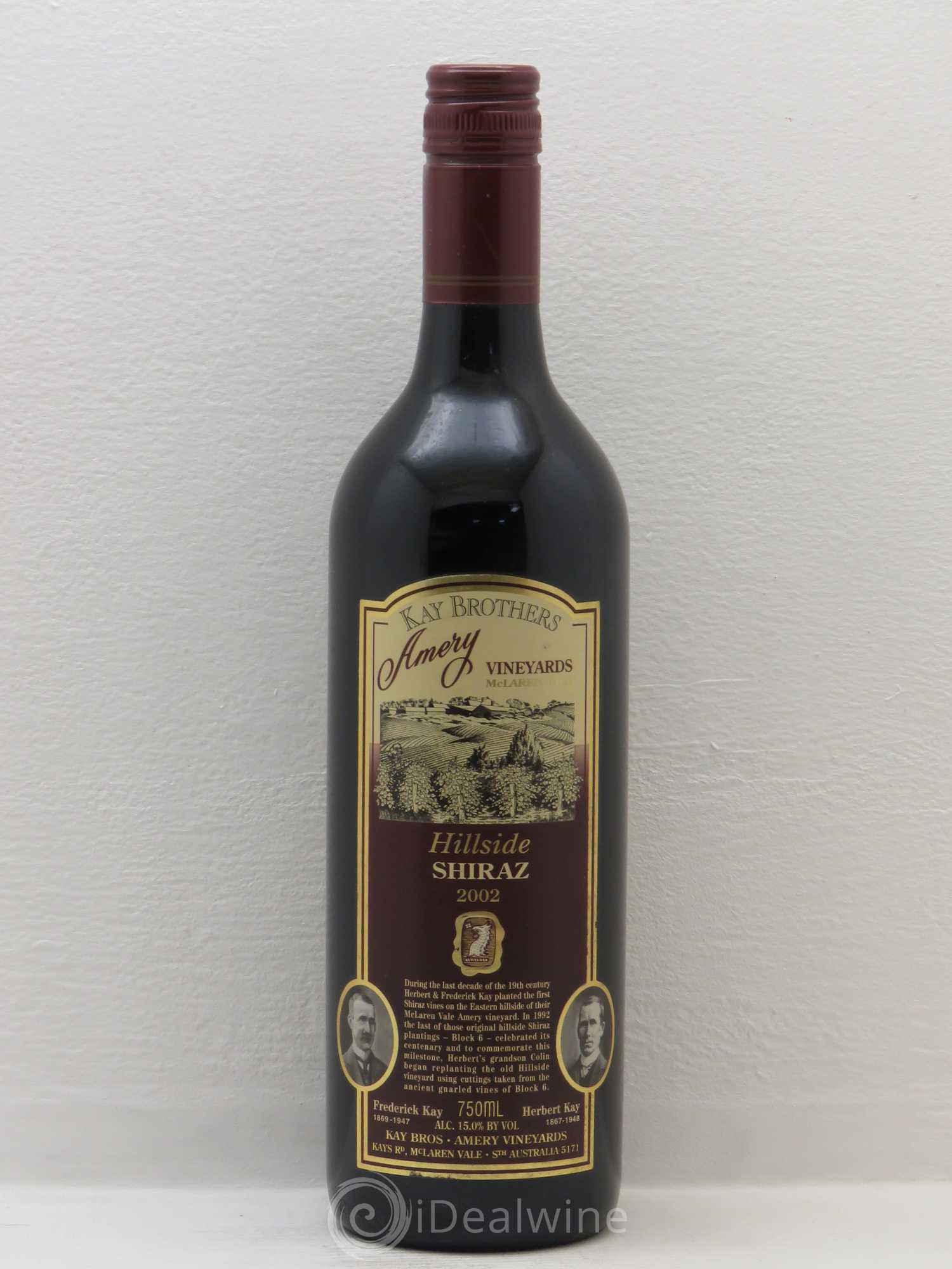Australie Kay Brothers Hillside Shiraz McLaren Vale 2002 - Posten von 1 Flasche - 0
