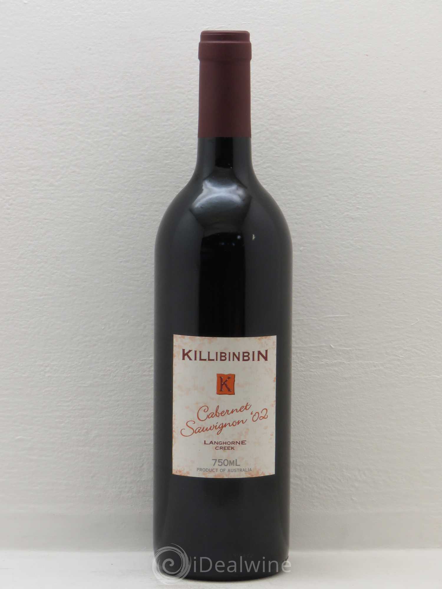 Australie Killibinbin Cabernet Sauvignon Langhorne Creek (sans prix de réserve) 2002 - Posten von 1 Flasche - 0