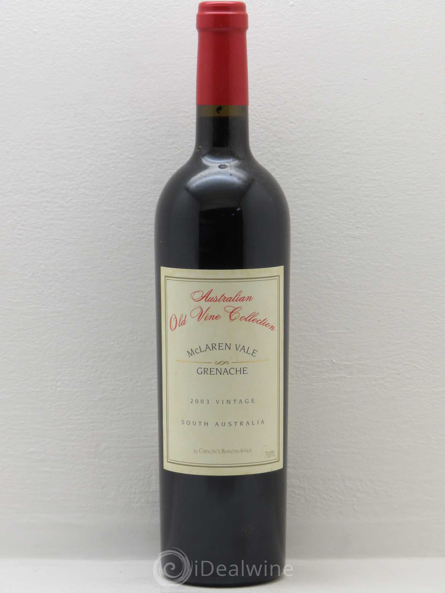 Australie Gibson Old Vine Collection Grenache McLaren Vale 2003 - Posten von 1 Flasche - 0