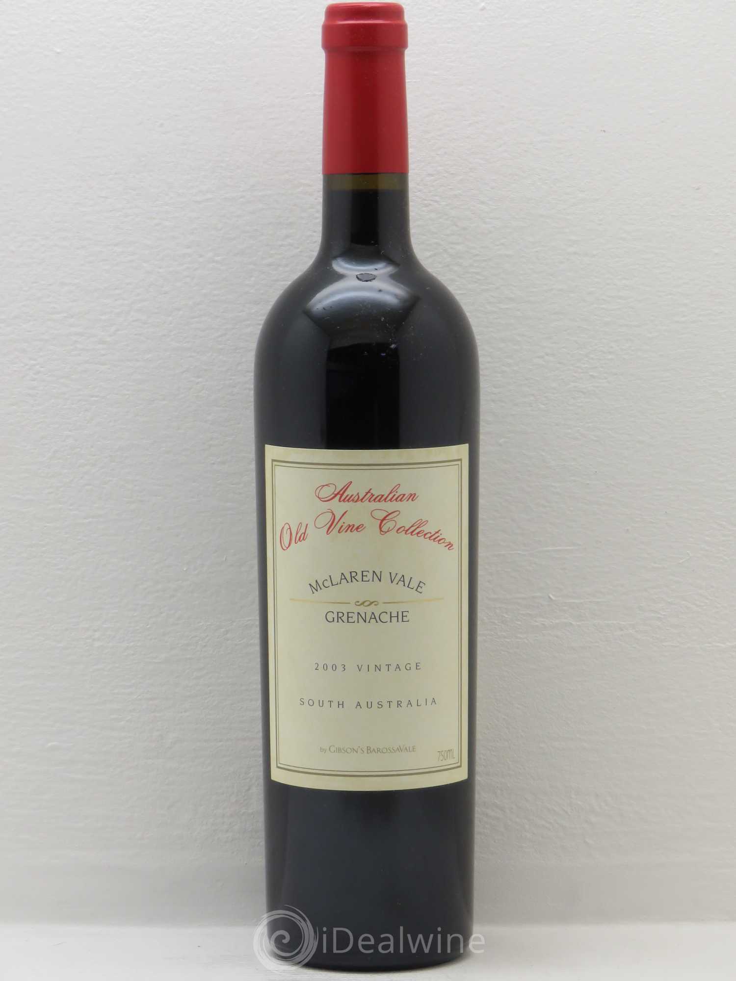 Australie Gibson Old Vine Collection Grenache McLaren Vale 2003 - Posten von 1 Flasche - 0