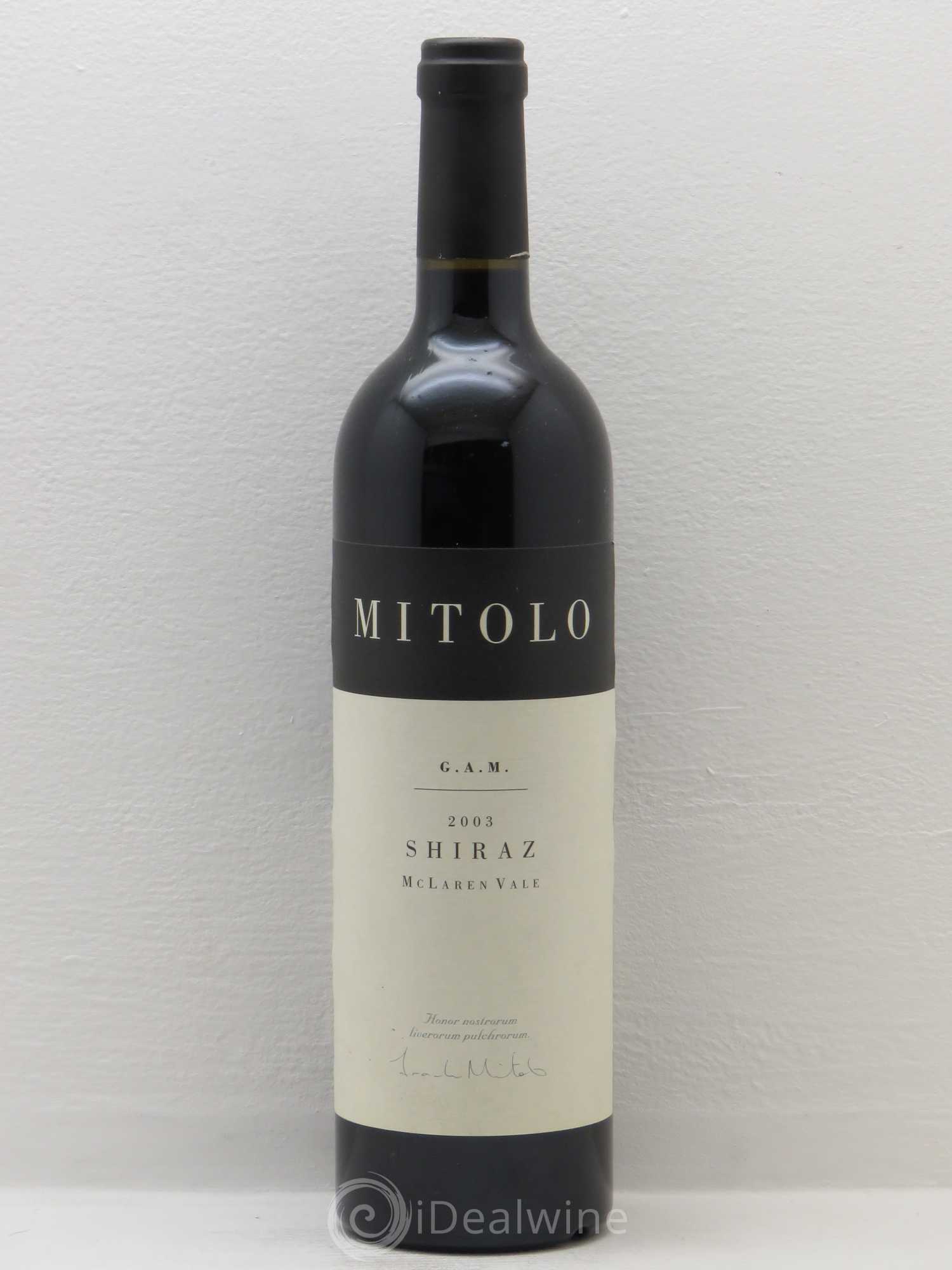 Australie Mitolo Gam Shiraz McLaren Vale 2003 - Posten von 1 Flasche - 0