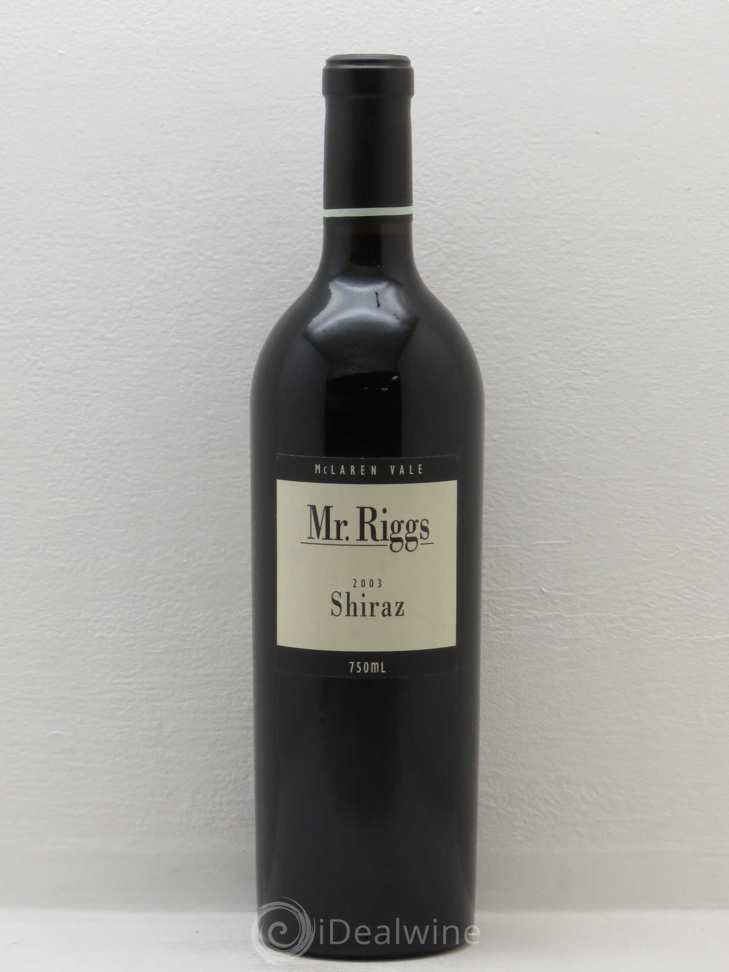 Australie Mr Riggs Shiraz McLaren Vale (sans prix de réserve) 2003 - Posten von 1 Flasche - 0