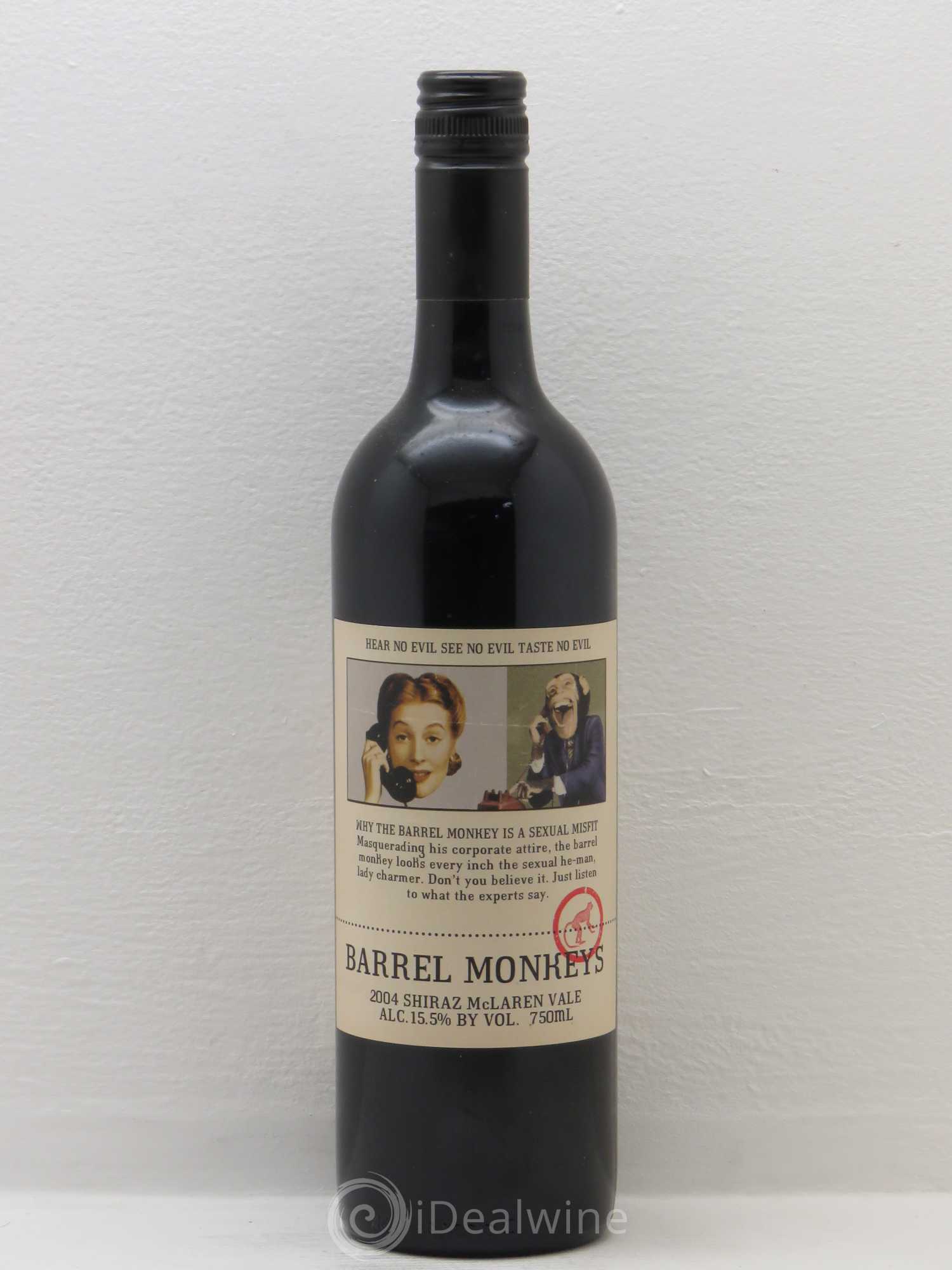 Australie Barrel Monkeys Shiraz McLaren Vale 2004 - Posten von 1 Flasche - 0