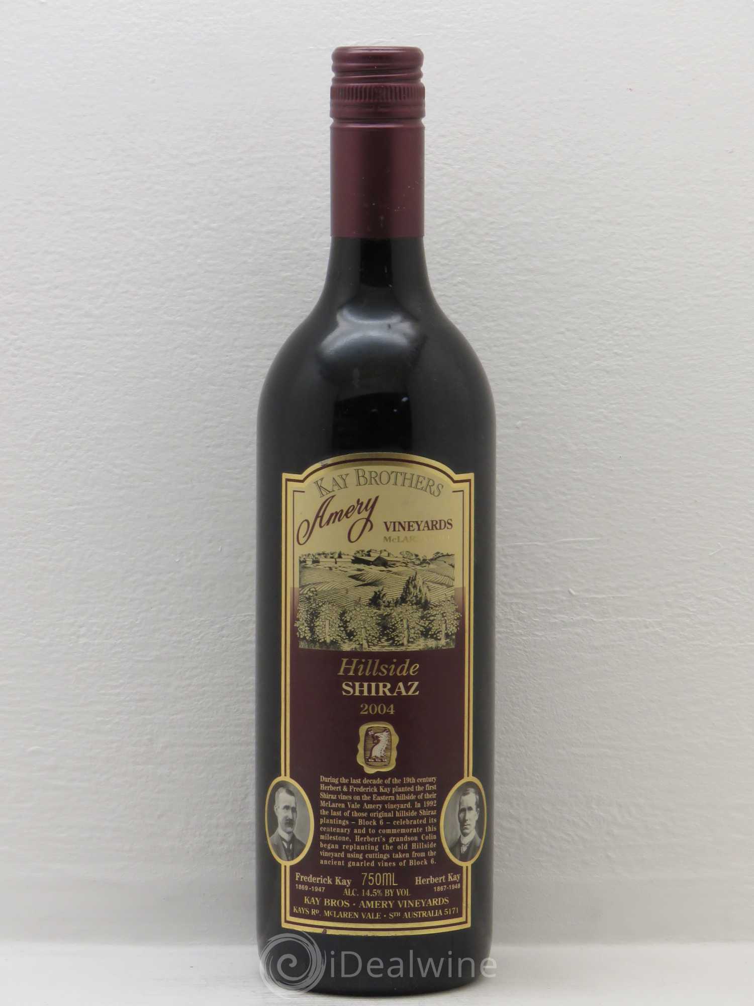 Australie Kay Brothers Hillside Shiraz McLaren Vale 2004 - Posten von 1 Flasche - 0