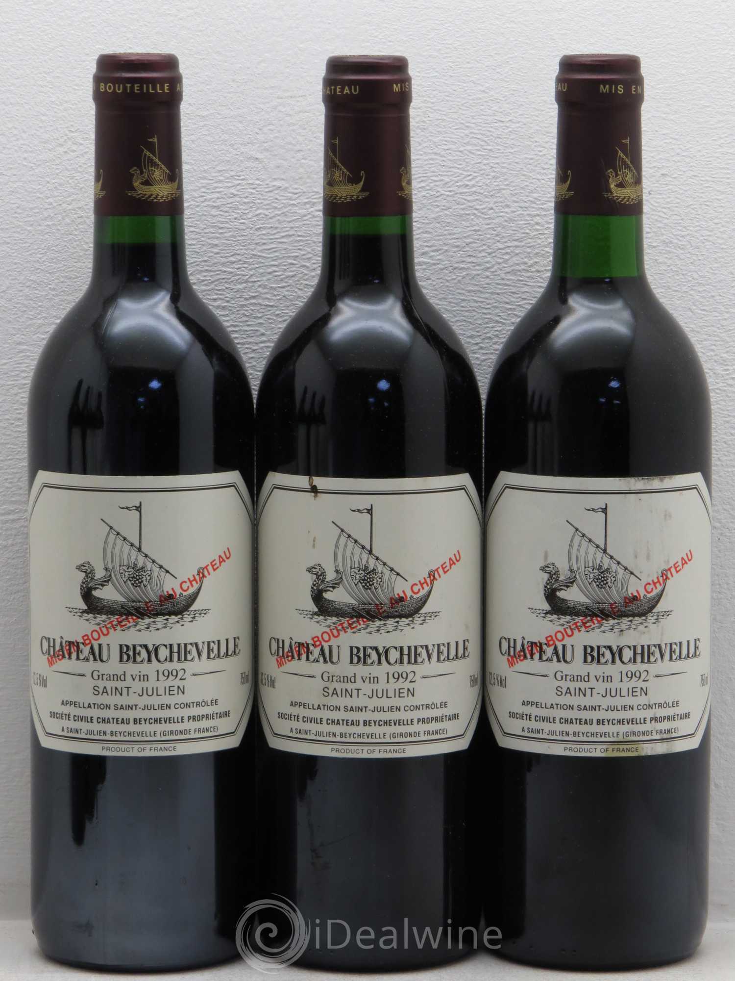 Château Beychevelle 4ème Grand Cru Classé 1992 - Lot de 6 bouteilles - 1
