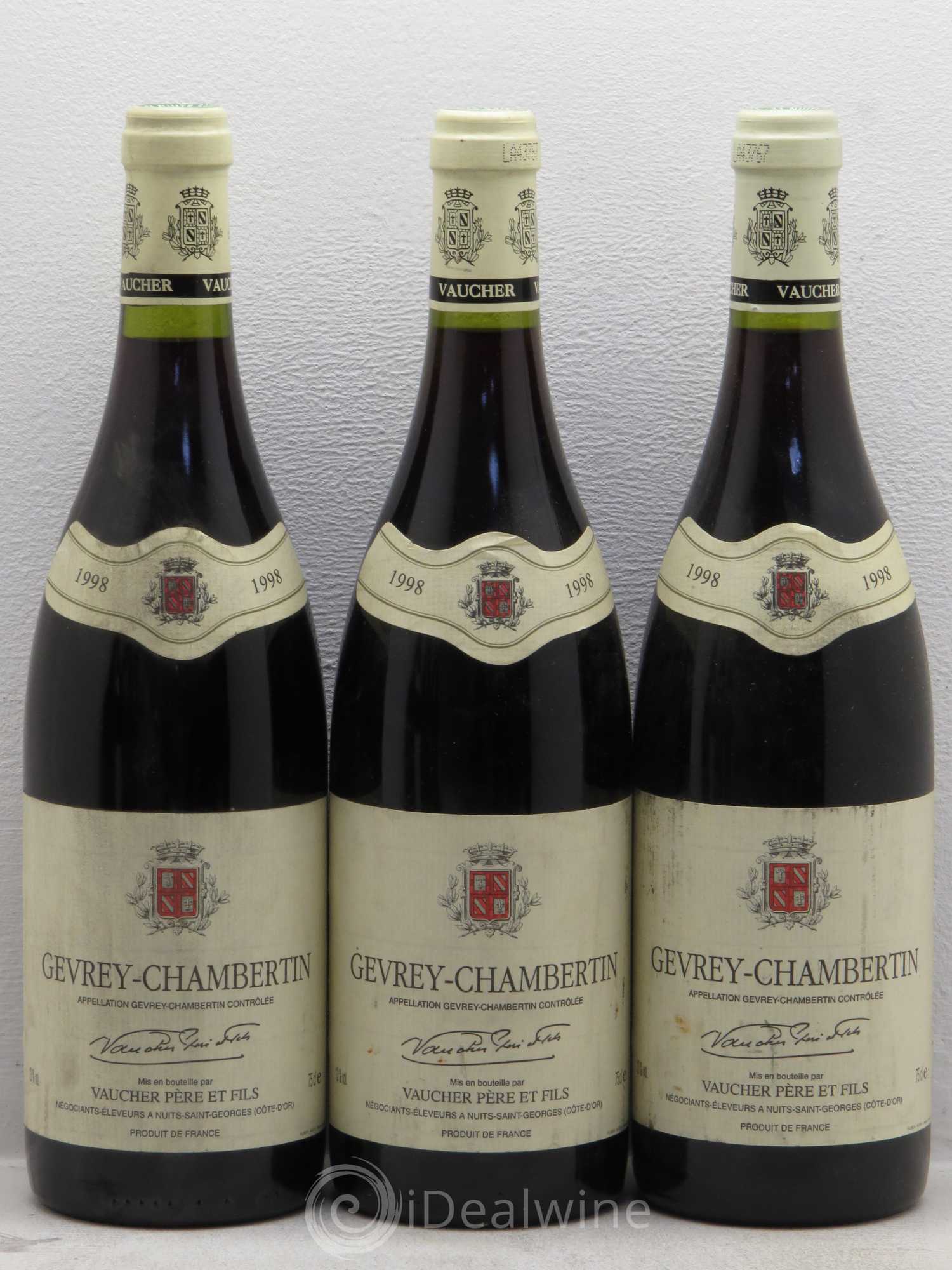 Gevrey-Chambertin Domaine Vaucher 1998 - Lot de 6 bouteilles - 2