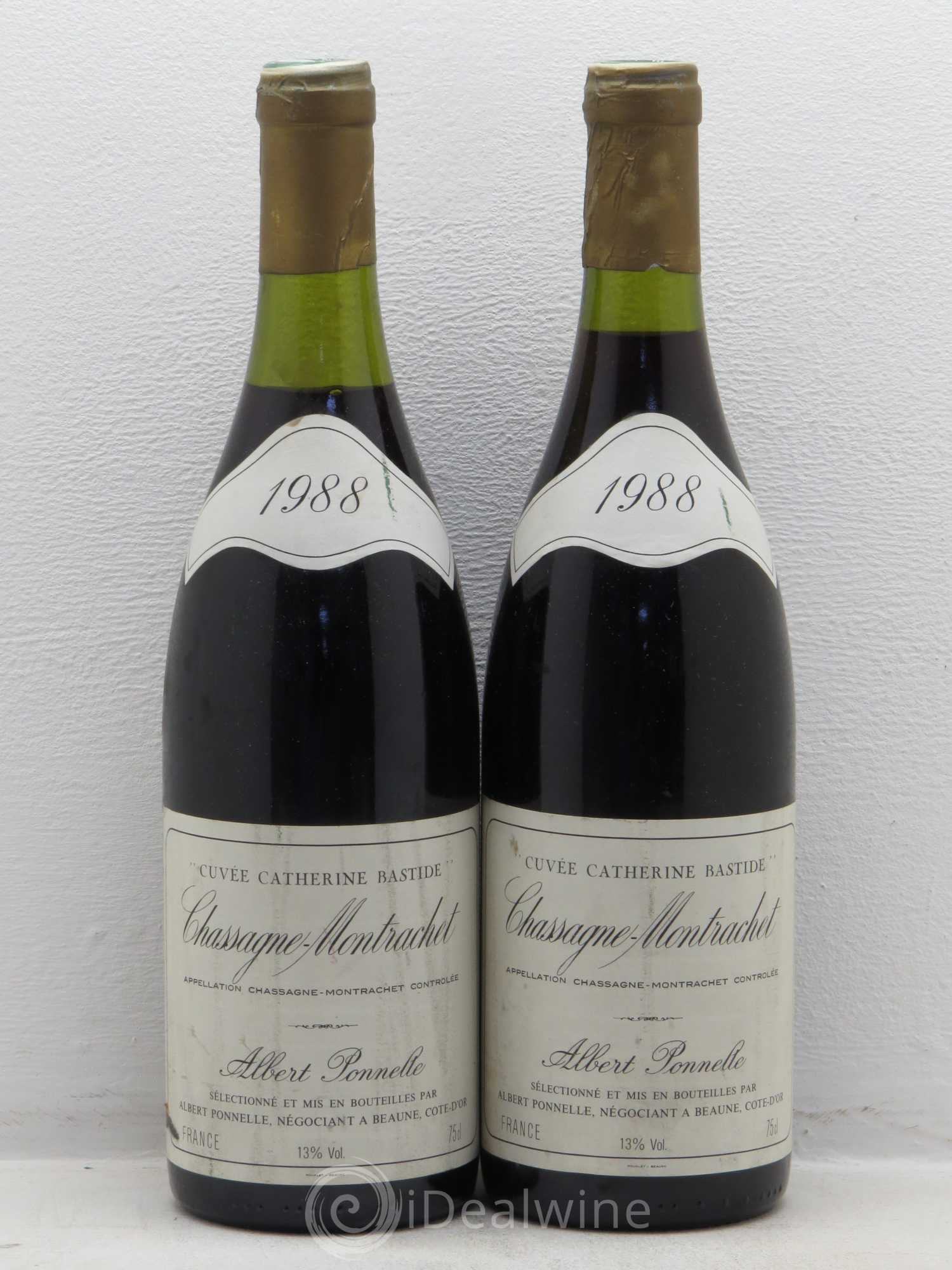 Chassagne-Montrachet Cuvée Catherine Bastide Ponnelle 1988 - Posten von 2 Flaschen - 0