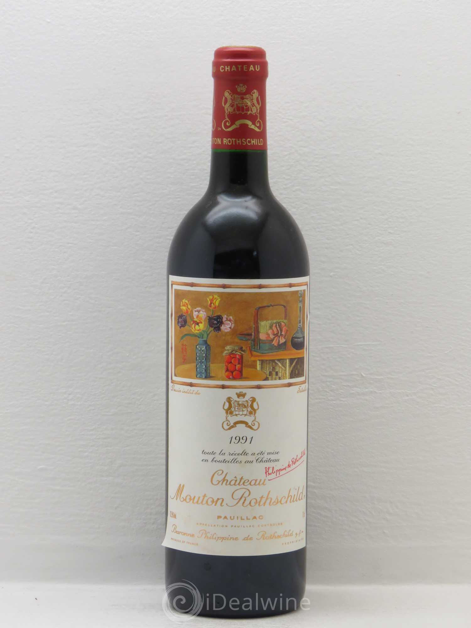 Château Mouton Rothschild 1er Grand Cru Classé 1991 - Lot de 1 bouteille - 0