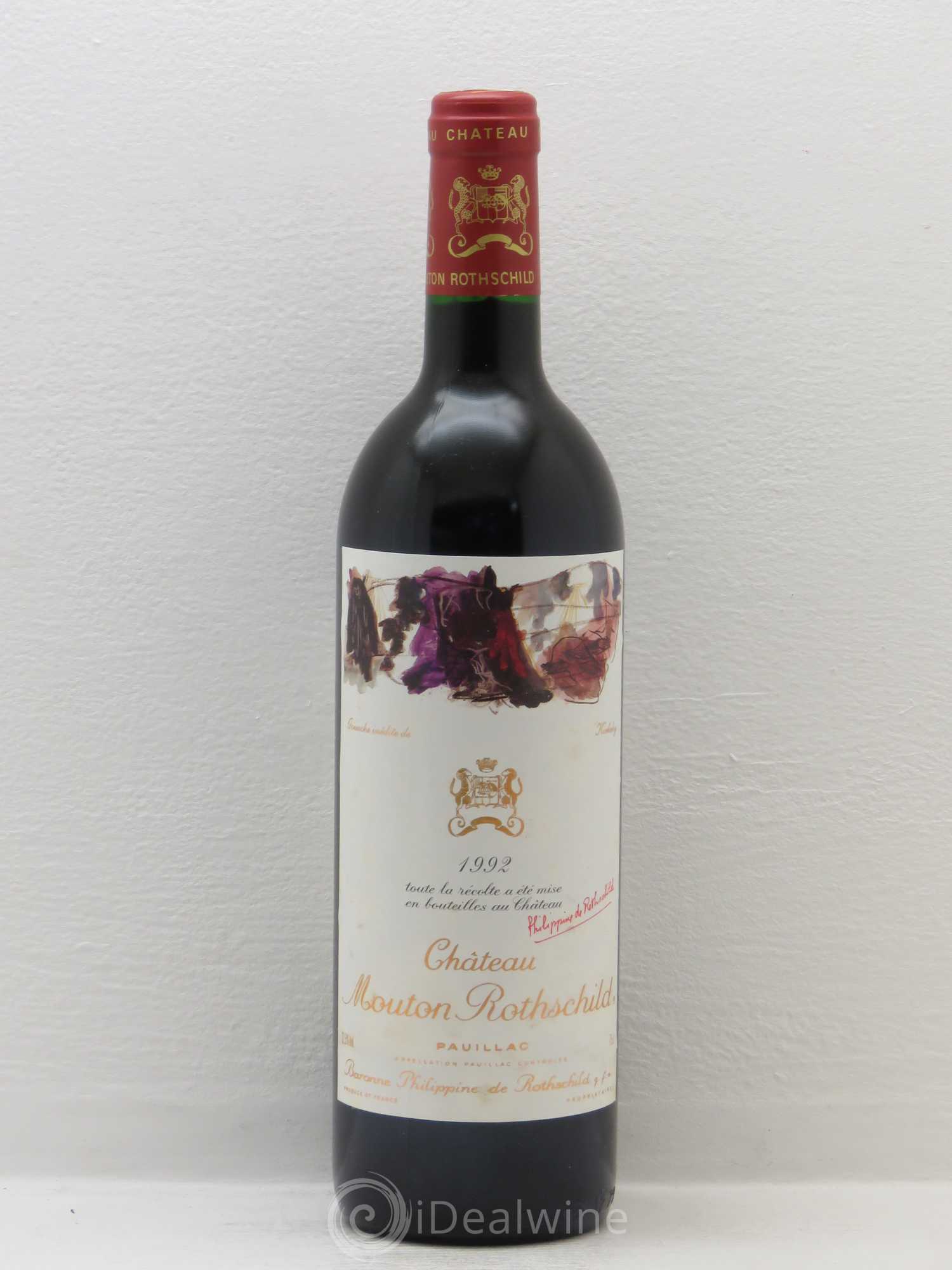 Château Mouton Rothschild 1er Grand Cru Classé 1992 - Lot de 1 bouteille - 0