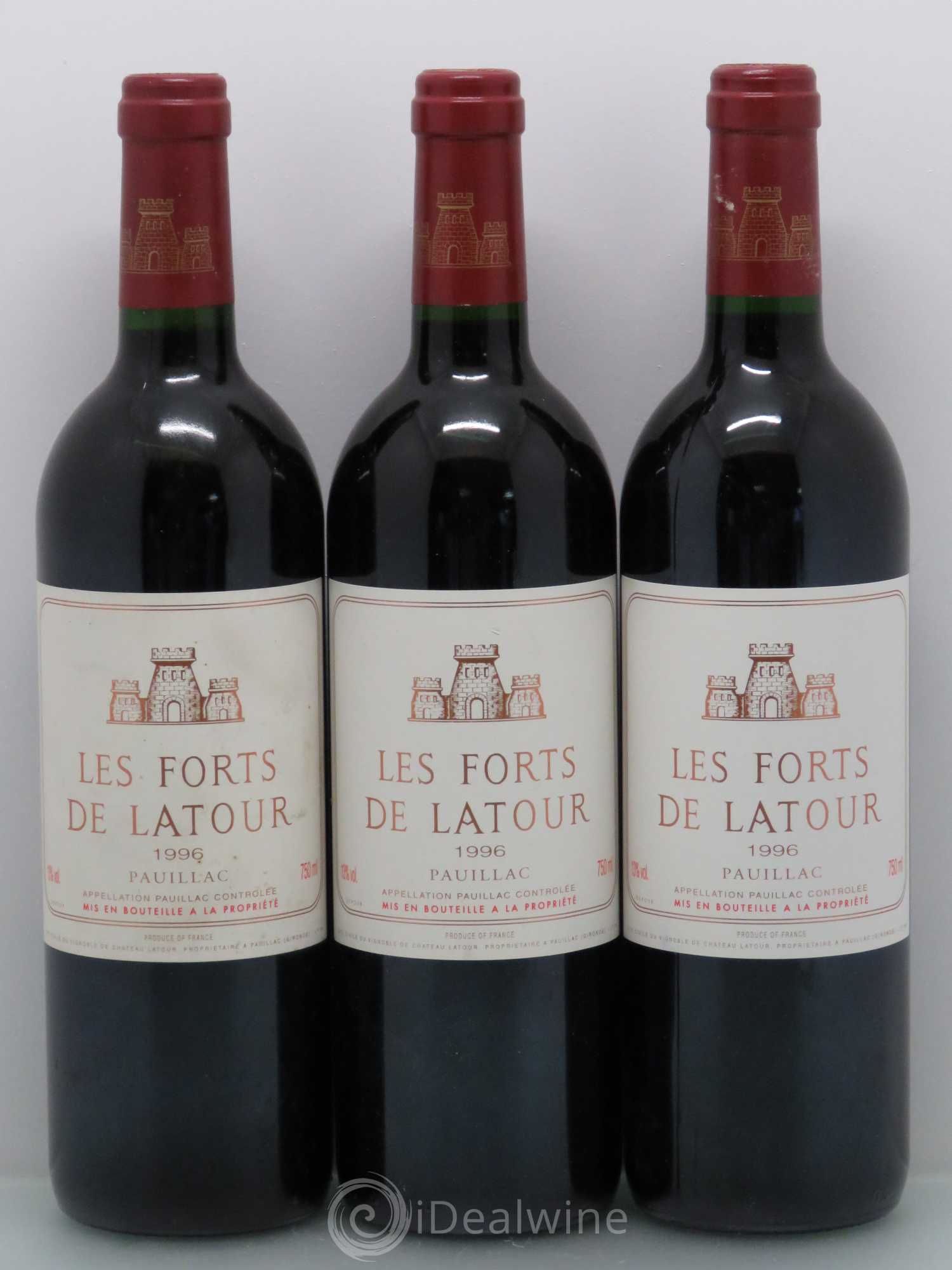 Les Forts de Latour Second Vin 1996 - Lot de 3 bouteilles - 0