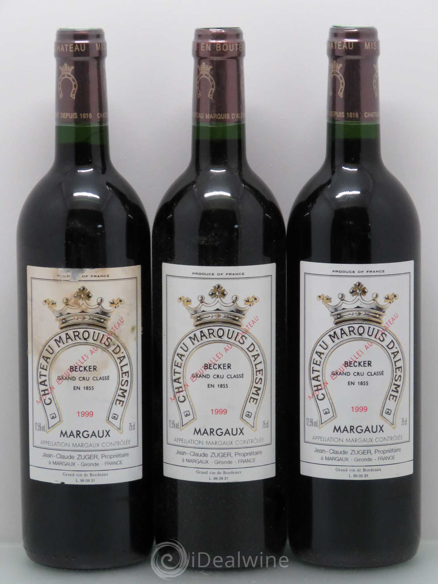 Château Marquis d'Alesme 1999 - Lot de 12 bouteilles - 4