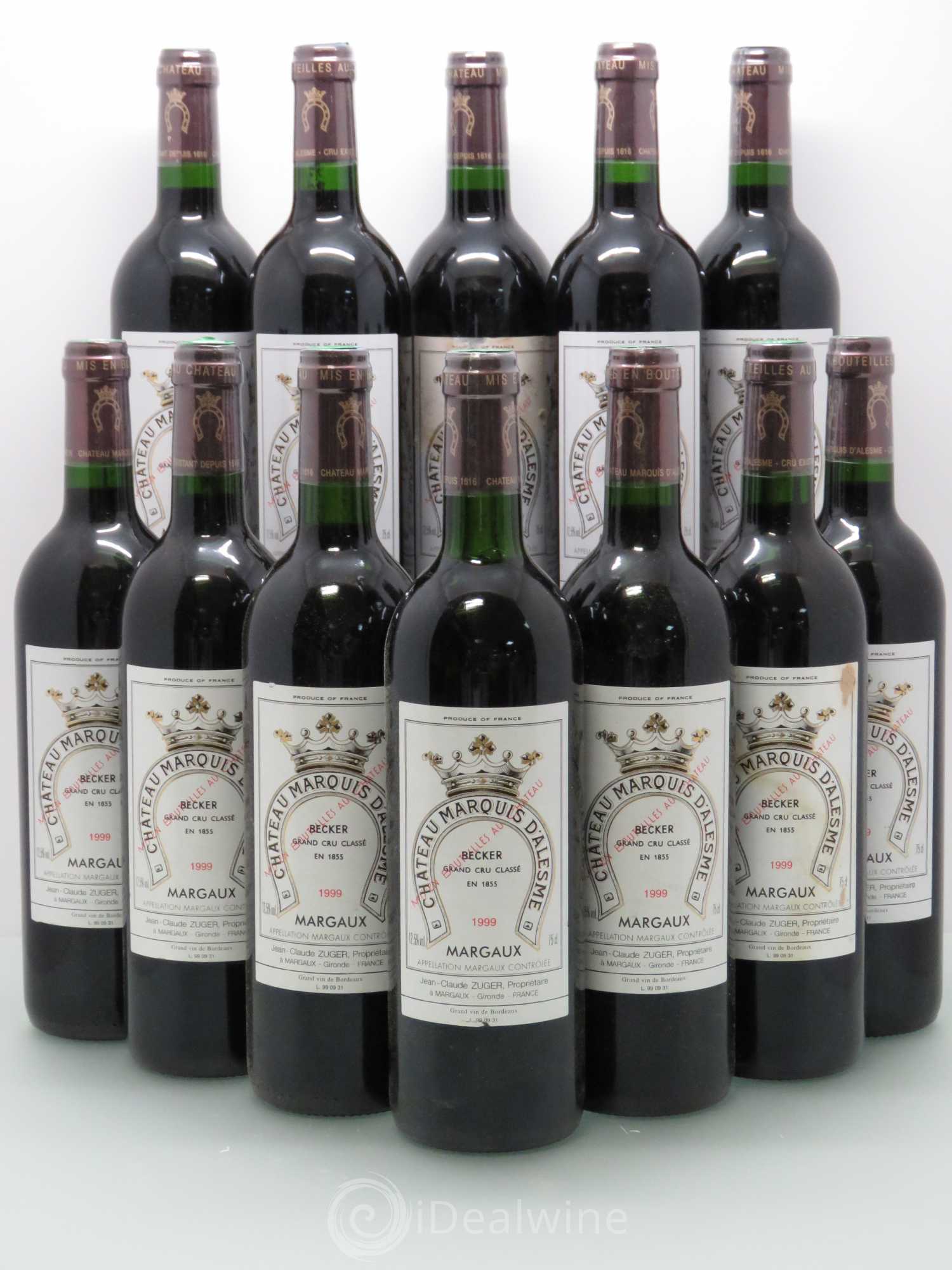 Château Marquis d'Alesme 1999 - Lot de 12 bouteilles - 0
