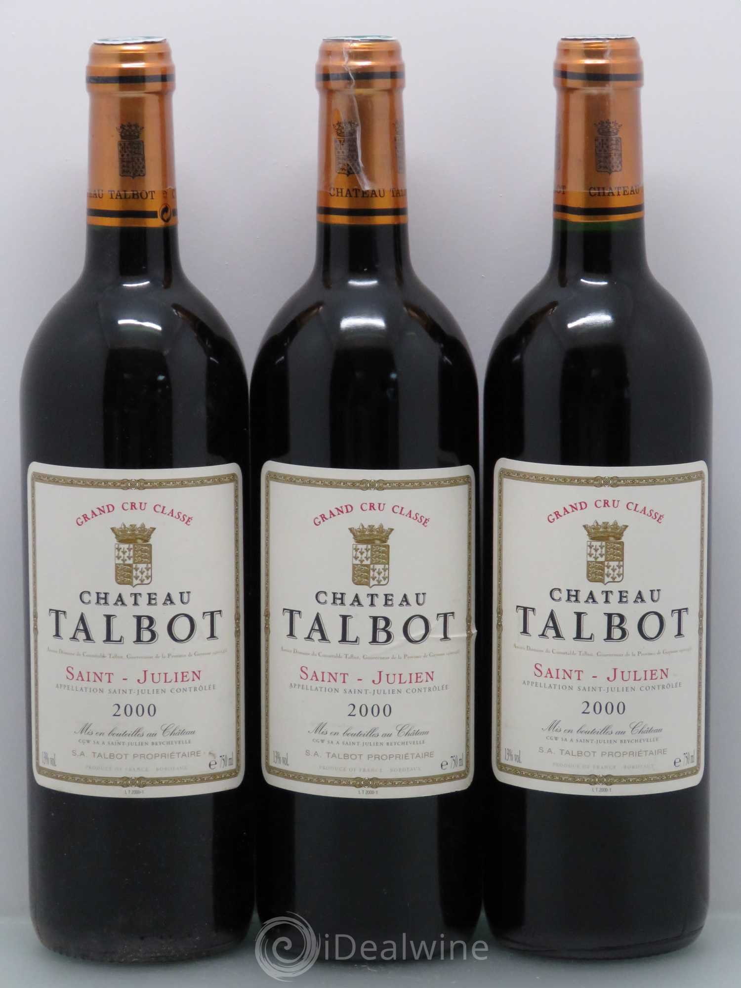 Château Talbot 4ème Grand Cru Classé 2000 - Lot de 6 bouteilles - 2