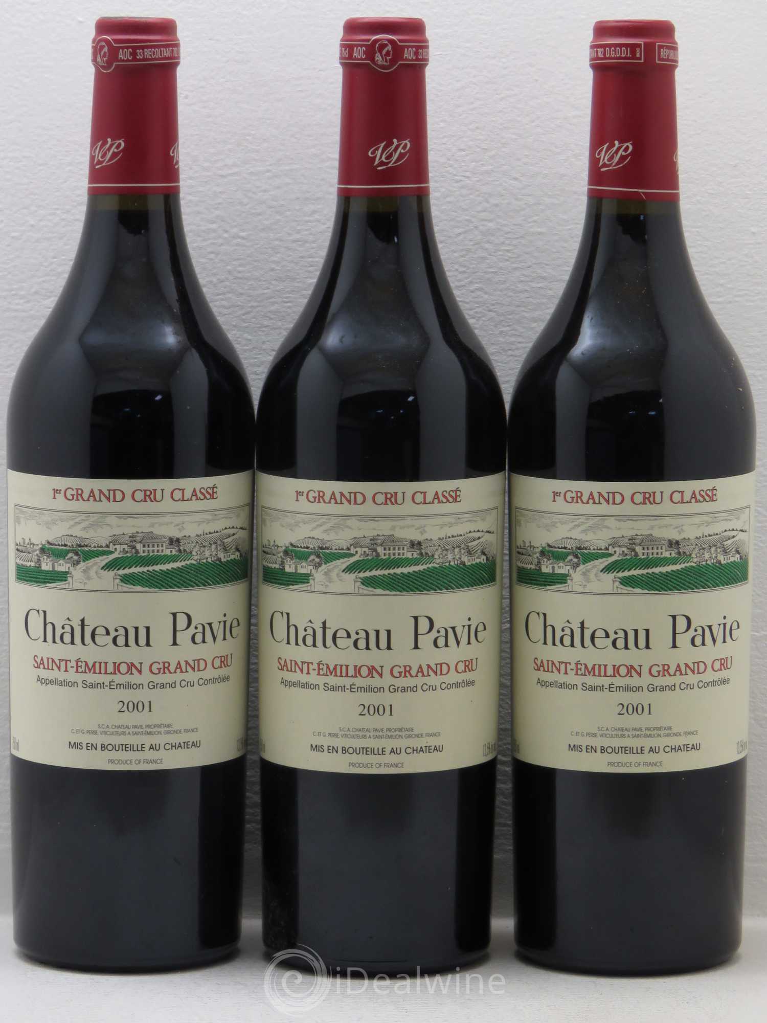 Château Pavie 1er Grand Cru Classé A 2001 - Lot de 12 bouteilles - 1
