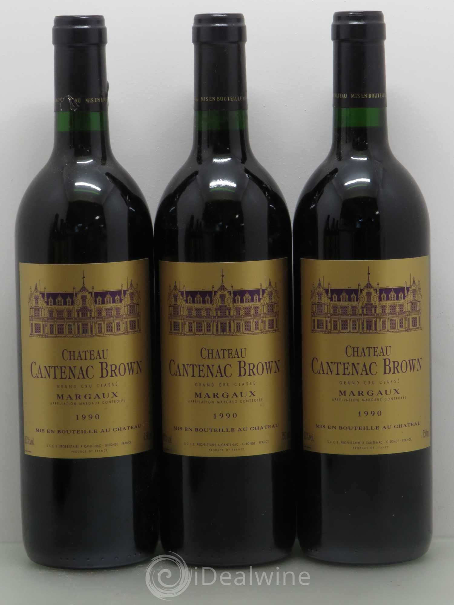Château Cantenac Brown 3ème Grand Cru Classé 1990 - Lot de 6 bouteilles - 1