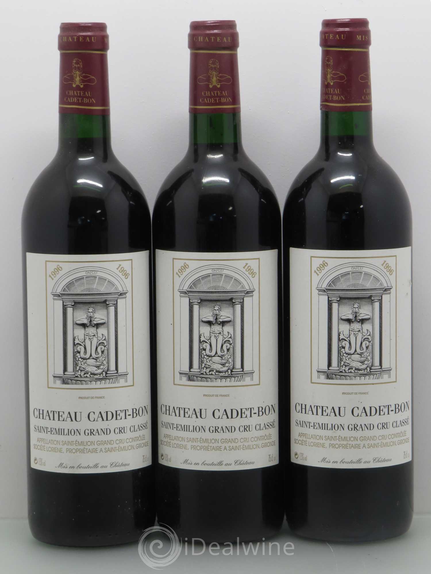 Château Cadet Bon Grand Cru Classé 1996 - Lot de 6 bouteilles - 2