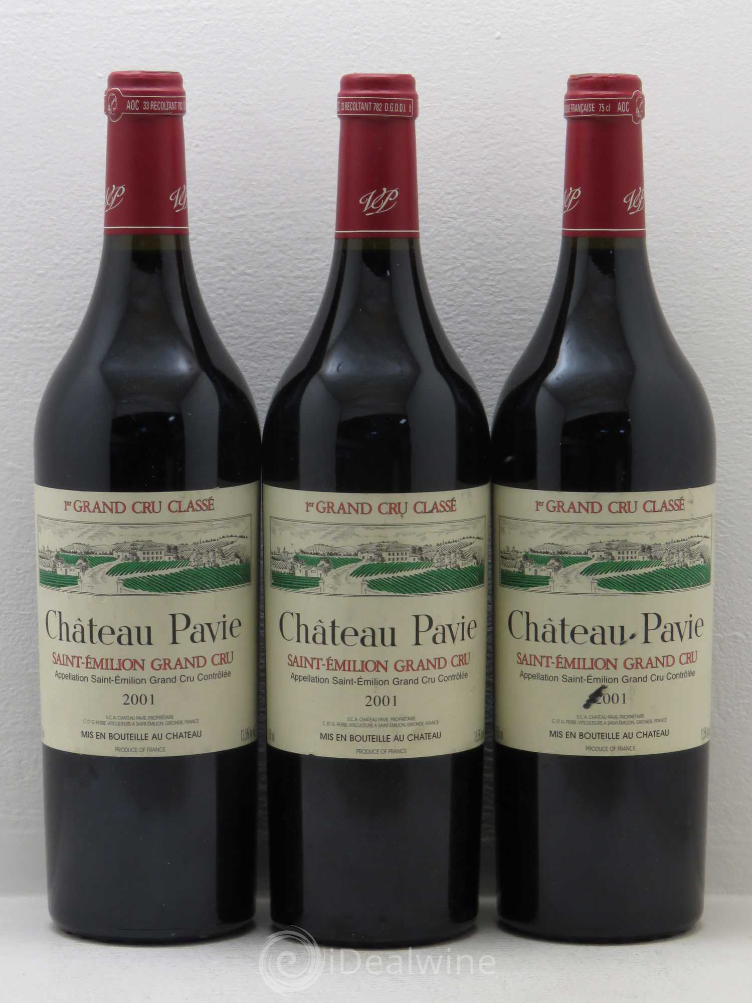 Château Pavie 1er Grand Cru Classé A 2001 - Lot de 5 bouteilles - 1