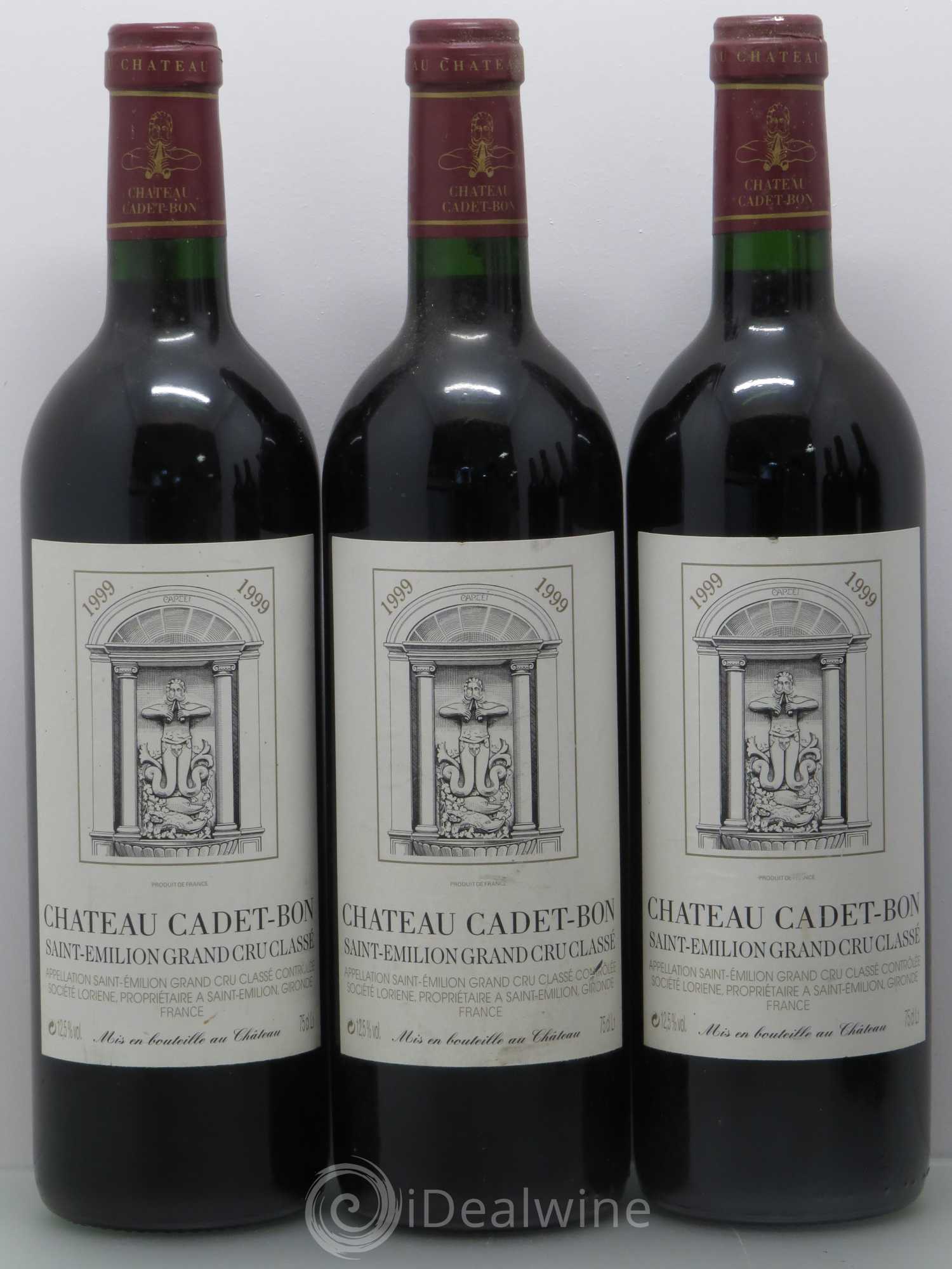 Château Cadet Bon Grand Cru Classé 1999 - Lot de 6 bouteilles - 1