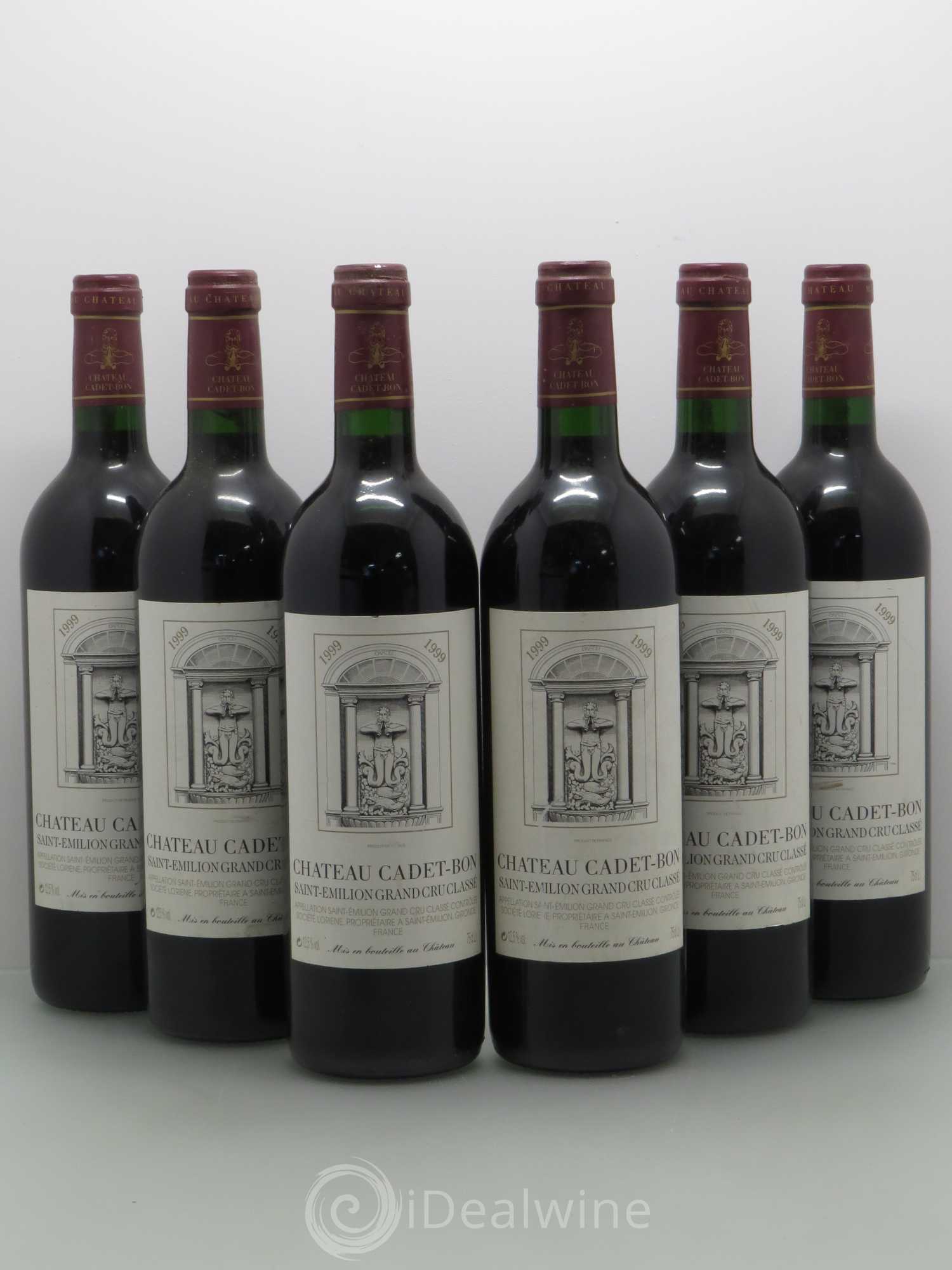 Château Cadet Bon Grand Cru Classé 1999 - Lot de 6 bouteilles - 0