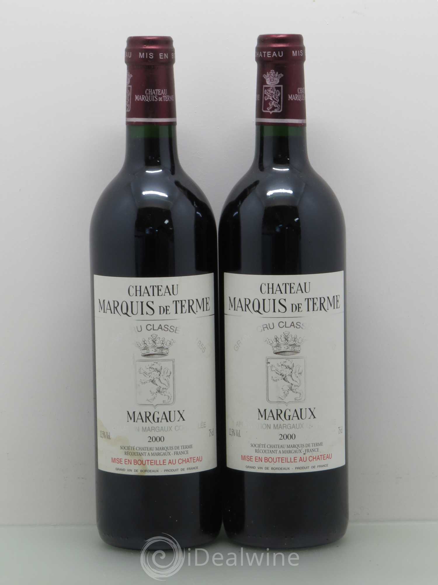 Château Marquis de Terme 4ème Grand Cru Classé 2000 - Lotto di 5 bottiglie - 2