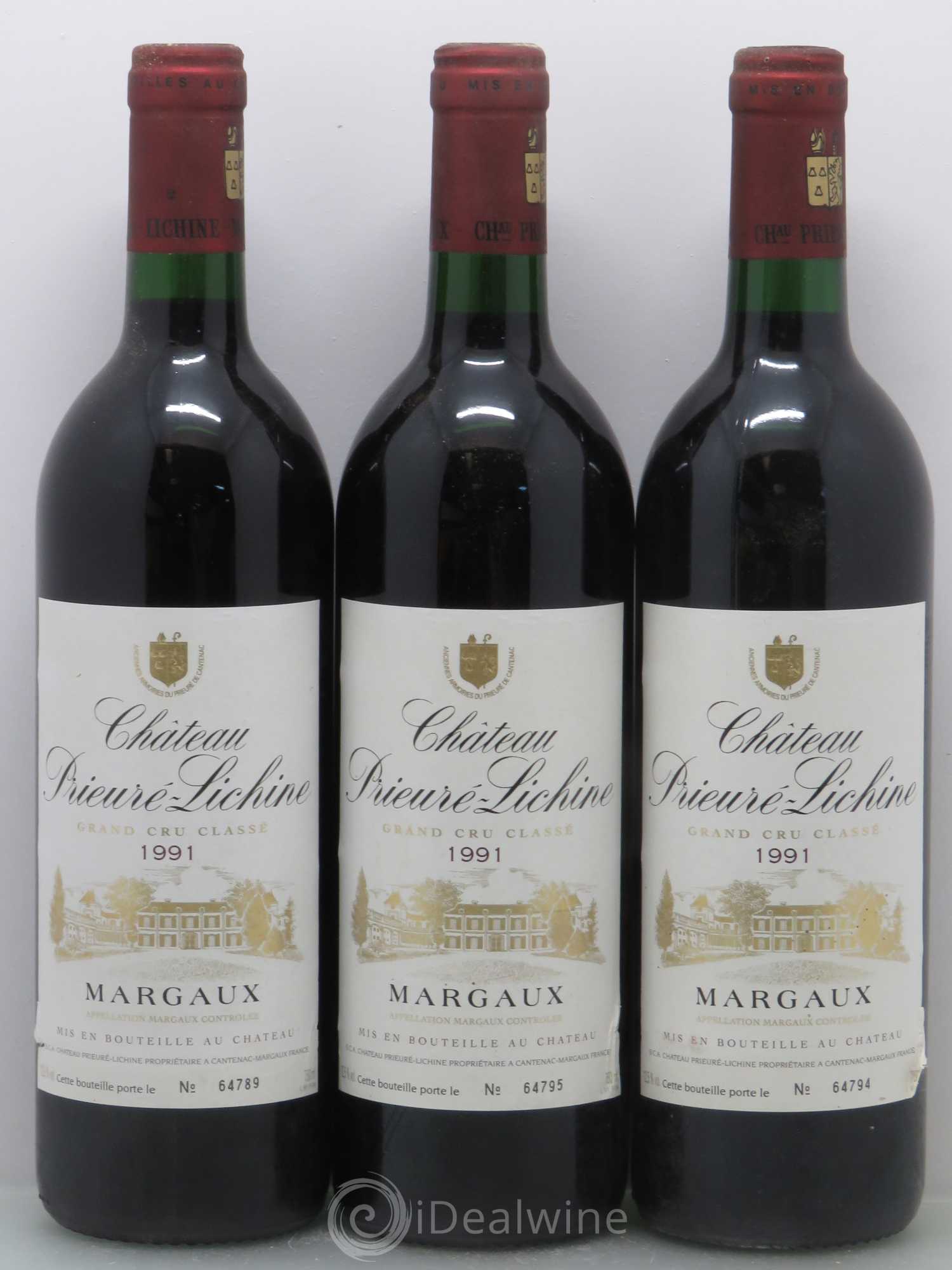 Château Prieuré Lichine 4ème Grand Cru Classé 1991 - Lot de 6 bouteilles - 1