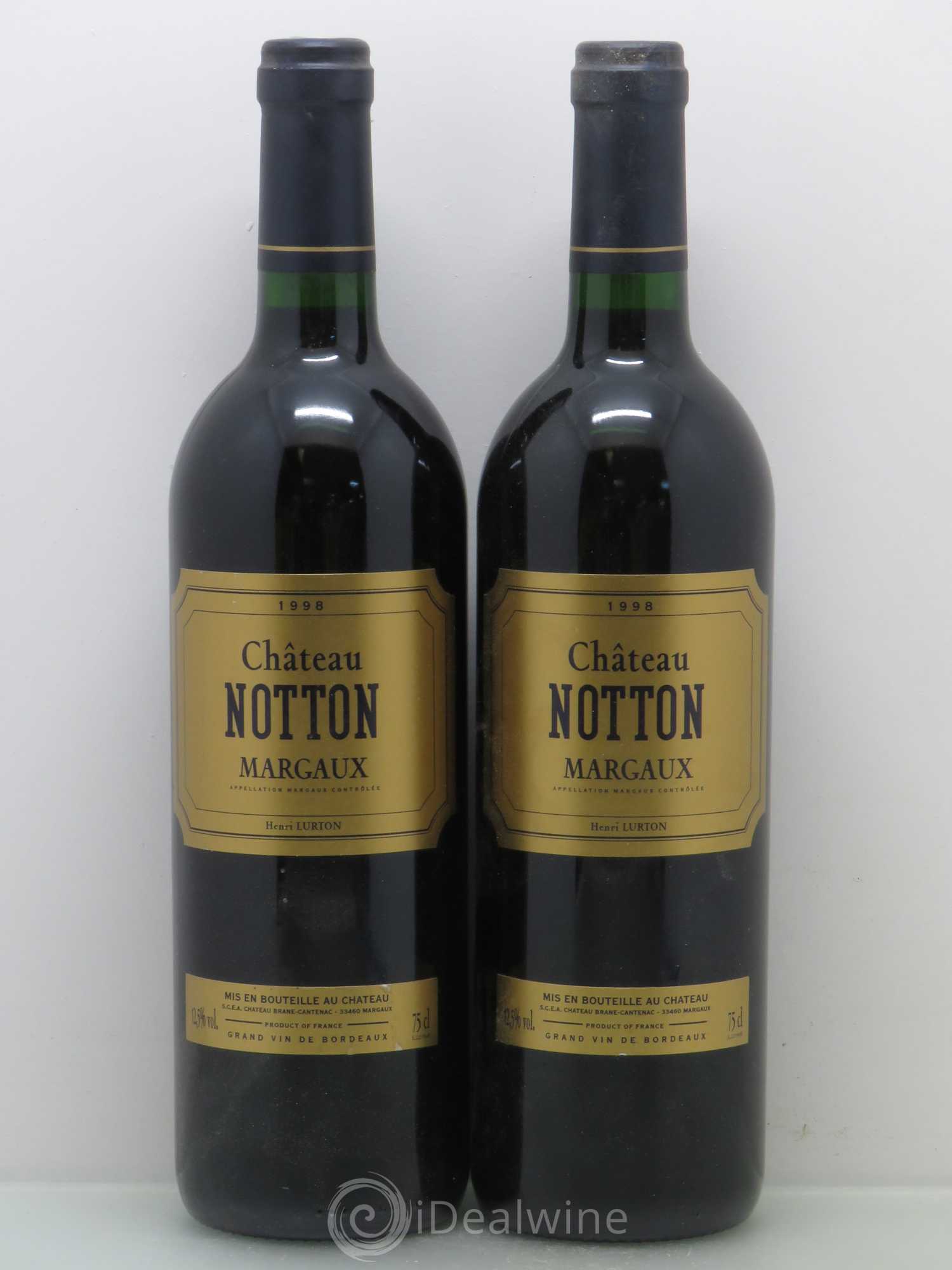 Bordeaux Château Notton Margaux 1998 - Posten von 2 Flaschen - 0