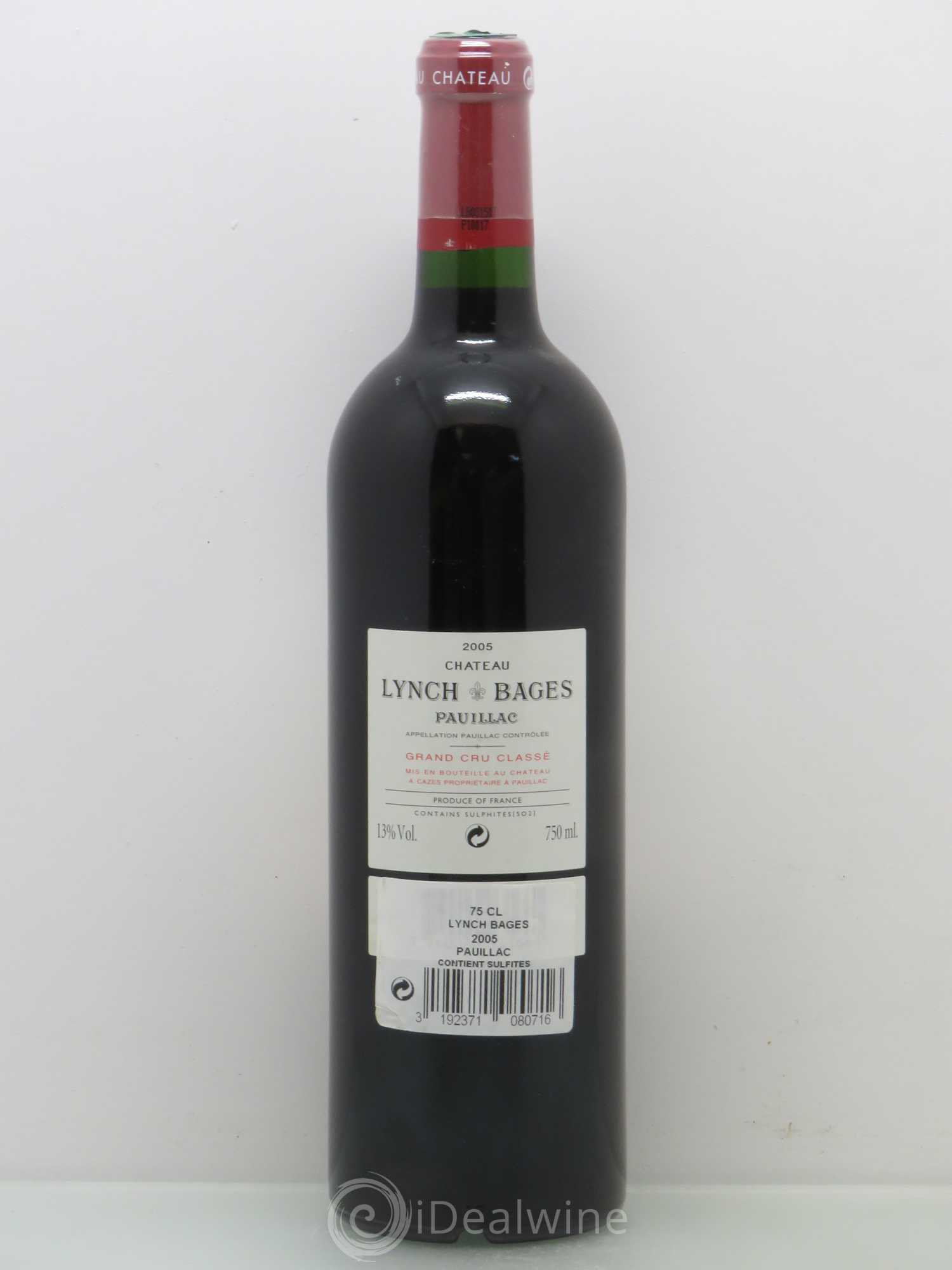 Château Lynch Bages 5ème Grand Cru Classé 2005 - Lot de 1 bouteille - 1