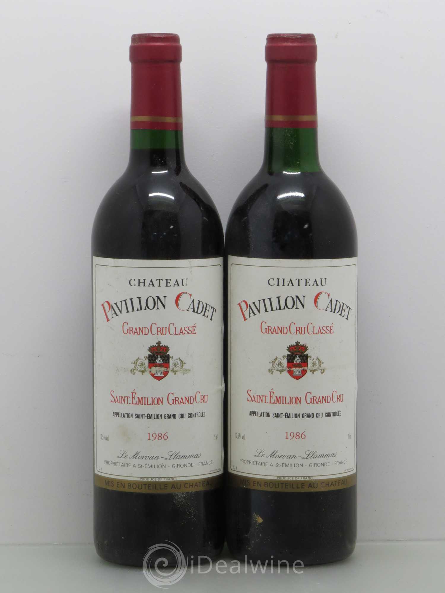 Château Pavillon Cadet 1986 - Lot de 2 bouteilles - 0