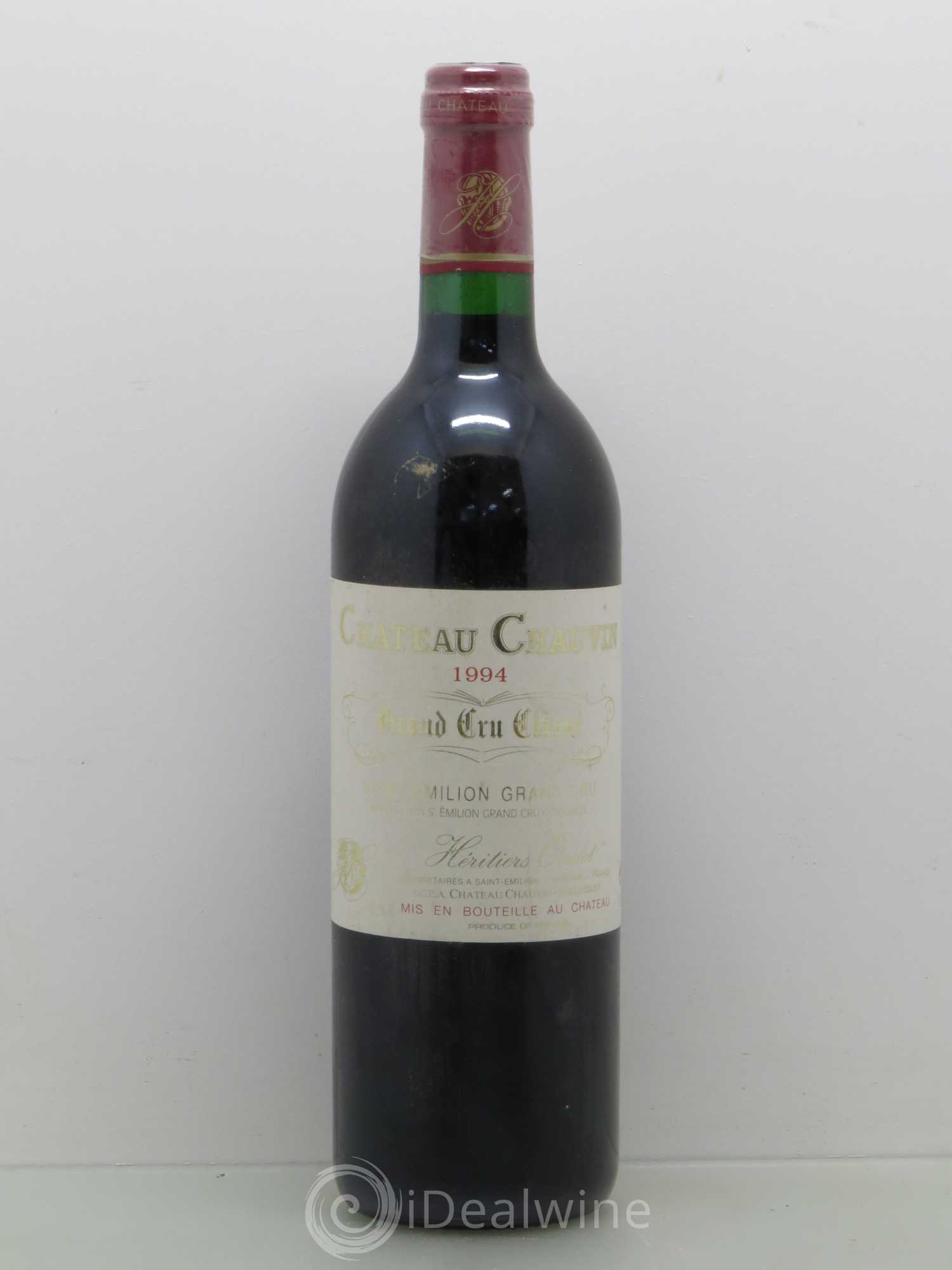 Château Chauvin Grand Cru Classé 1994 - Lot de 1 bouteille - 0